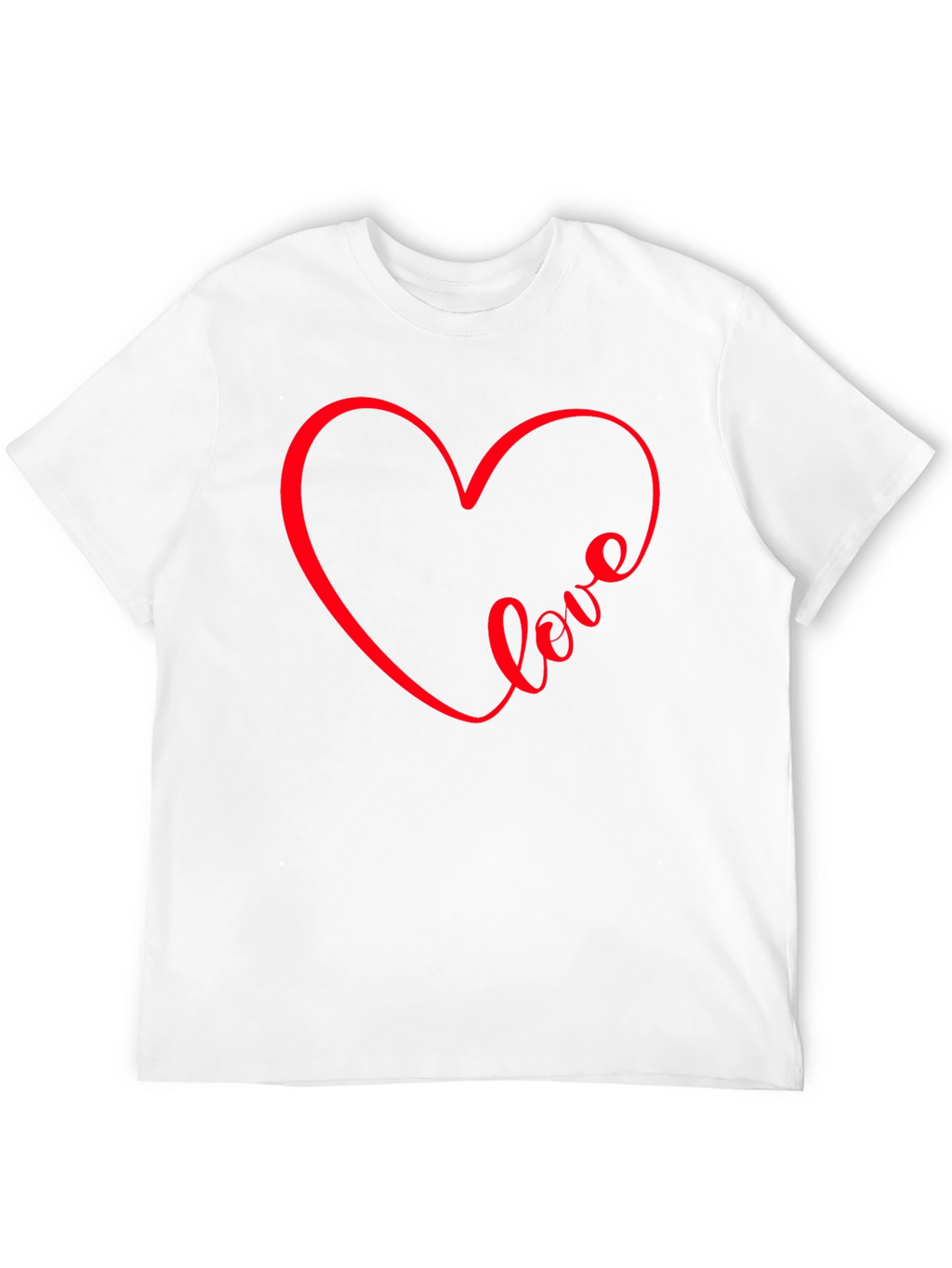 Love Heart Graphic Tee - Black Casual Shirt