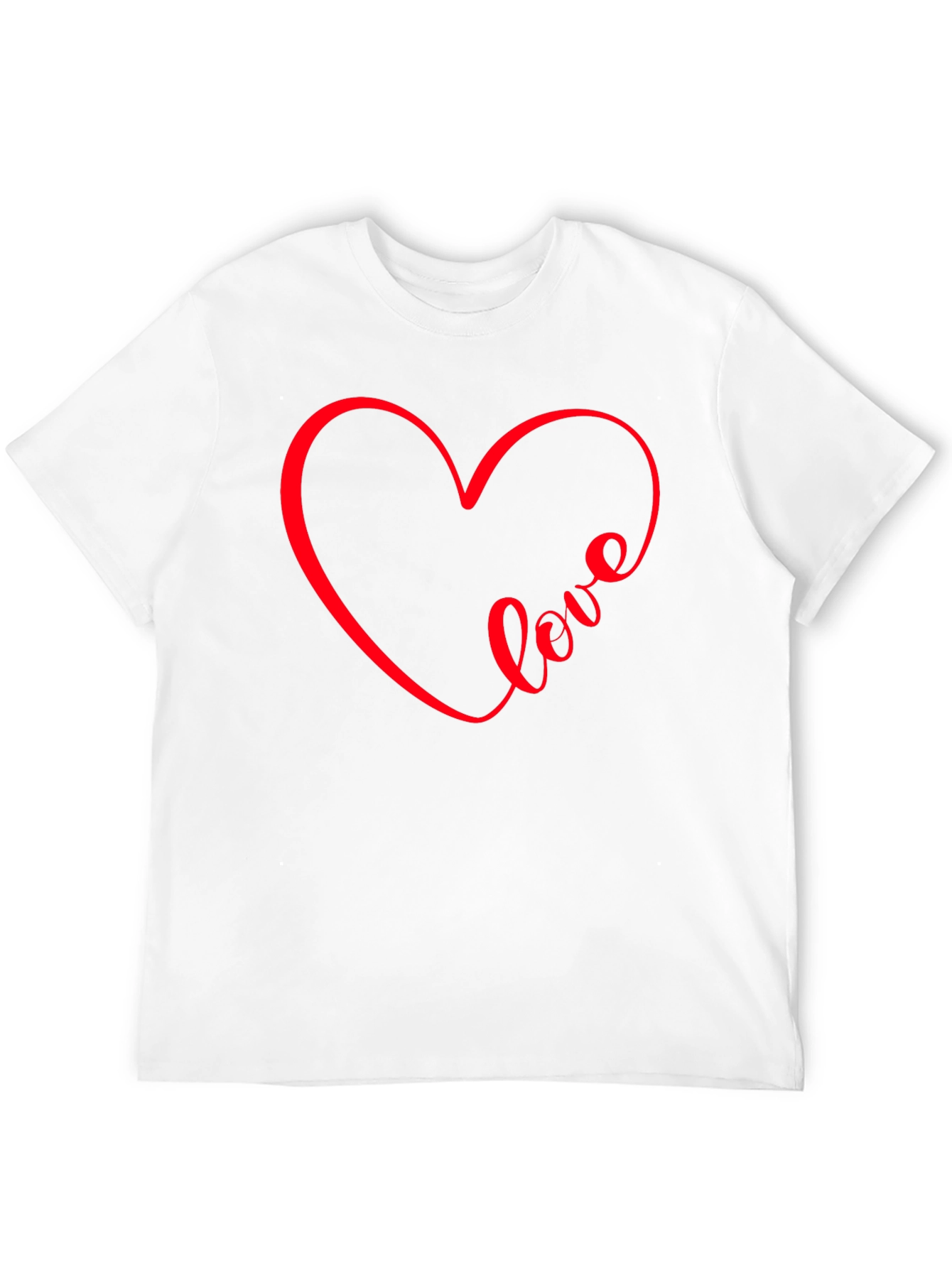 Love Heart Graphic Tee - Black Casual Shirt