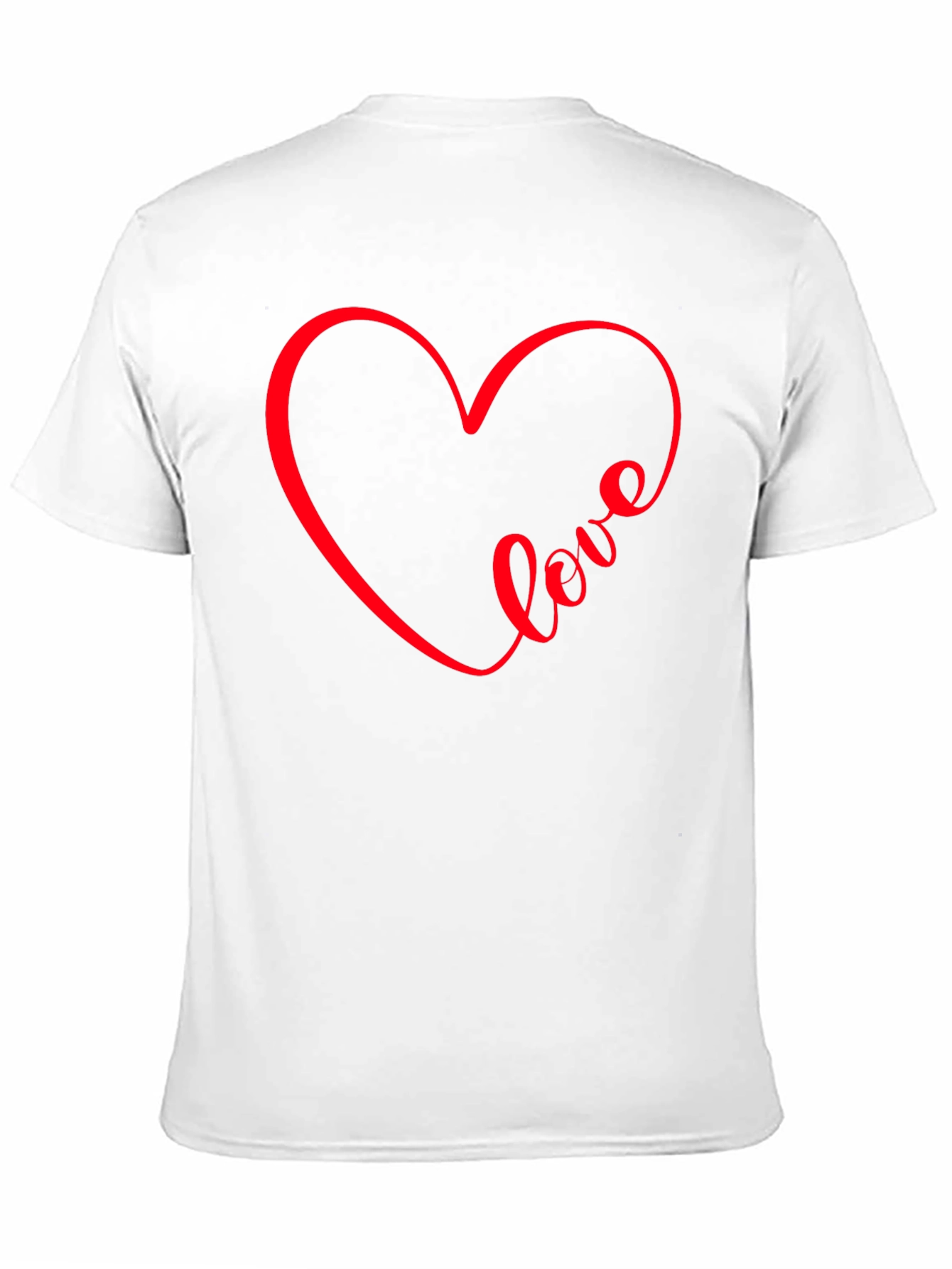 Love Heart Graphic Tee - Black Casual Shirt