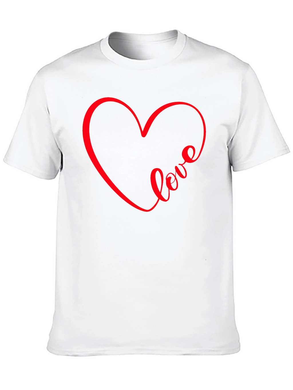 Love Heart Graphic Tee - Black Casual Shirt