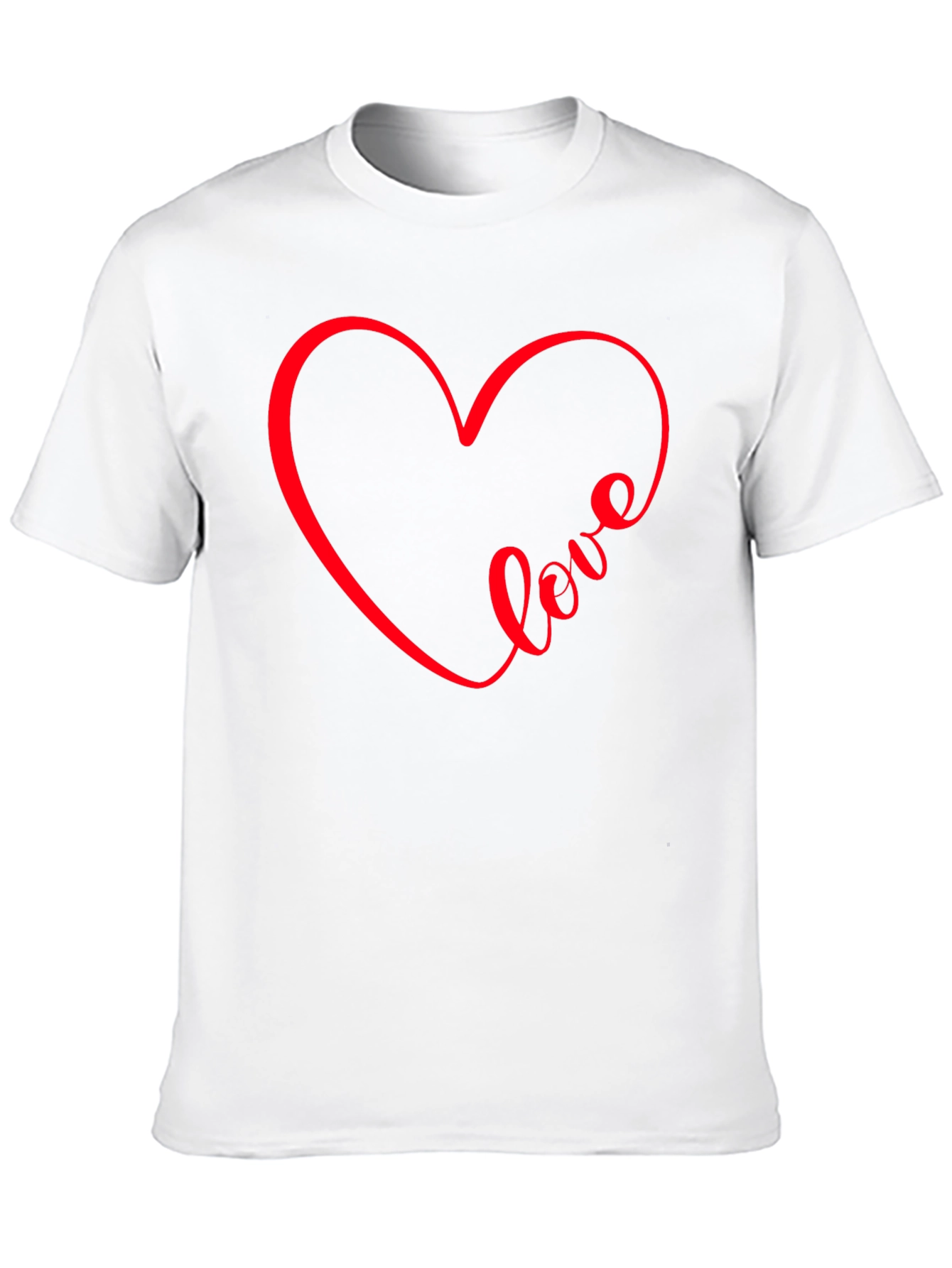 Love Heart Graphic Tee - Black Casual Shirt