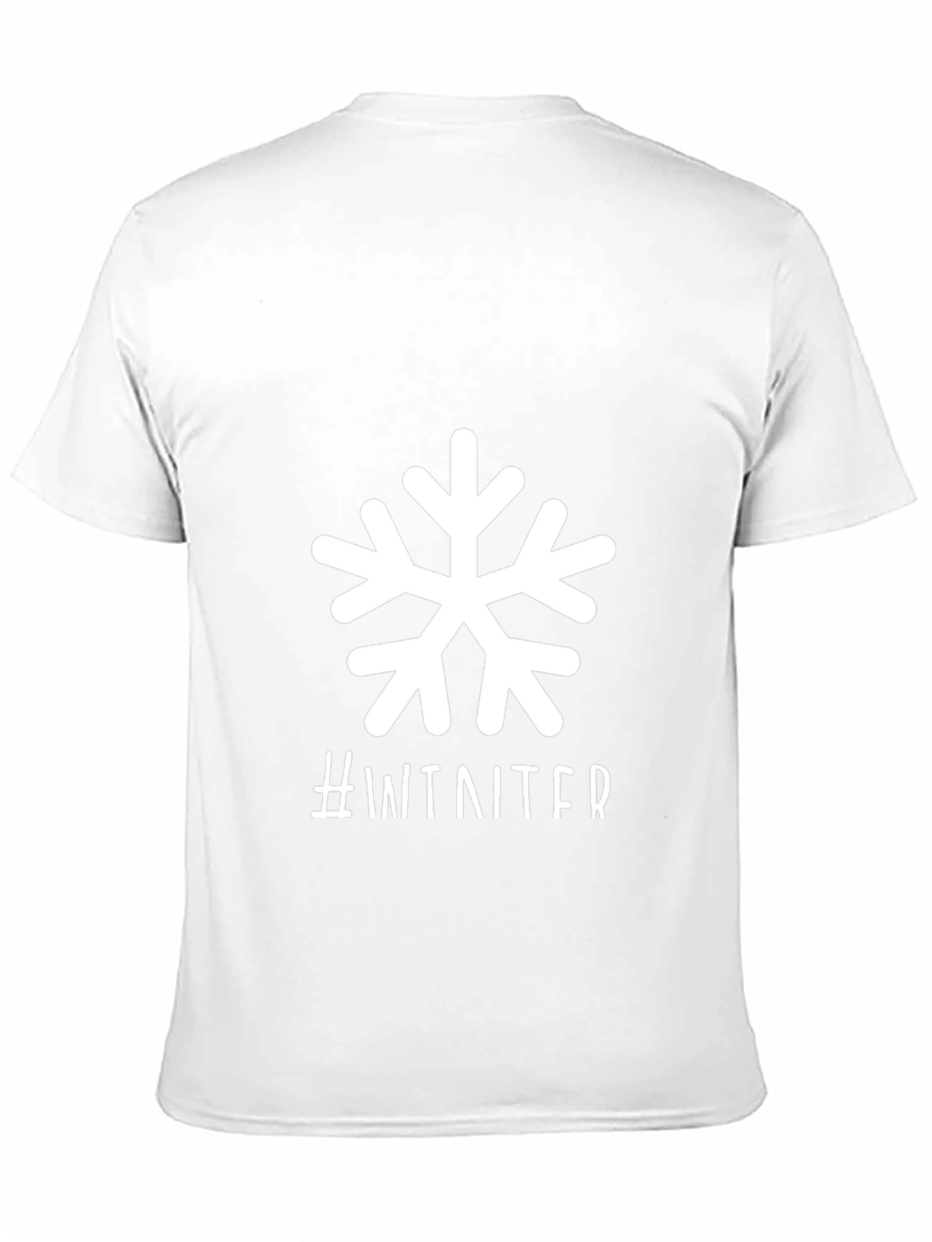 Winter Snowflake Graphic Tee - Black Short Sleeve