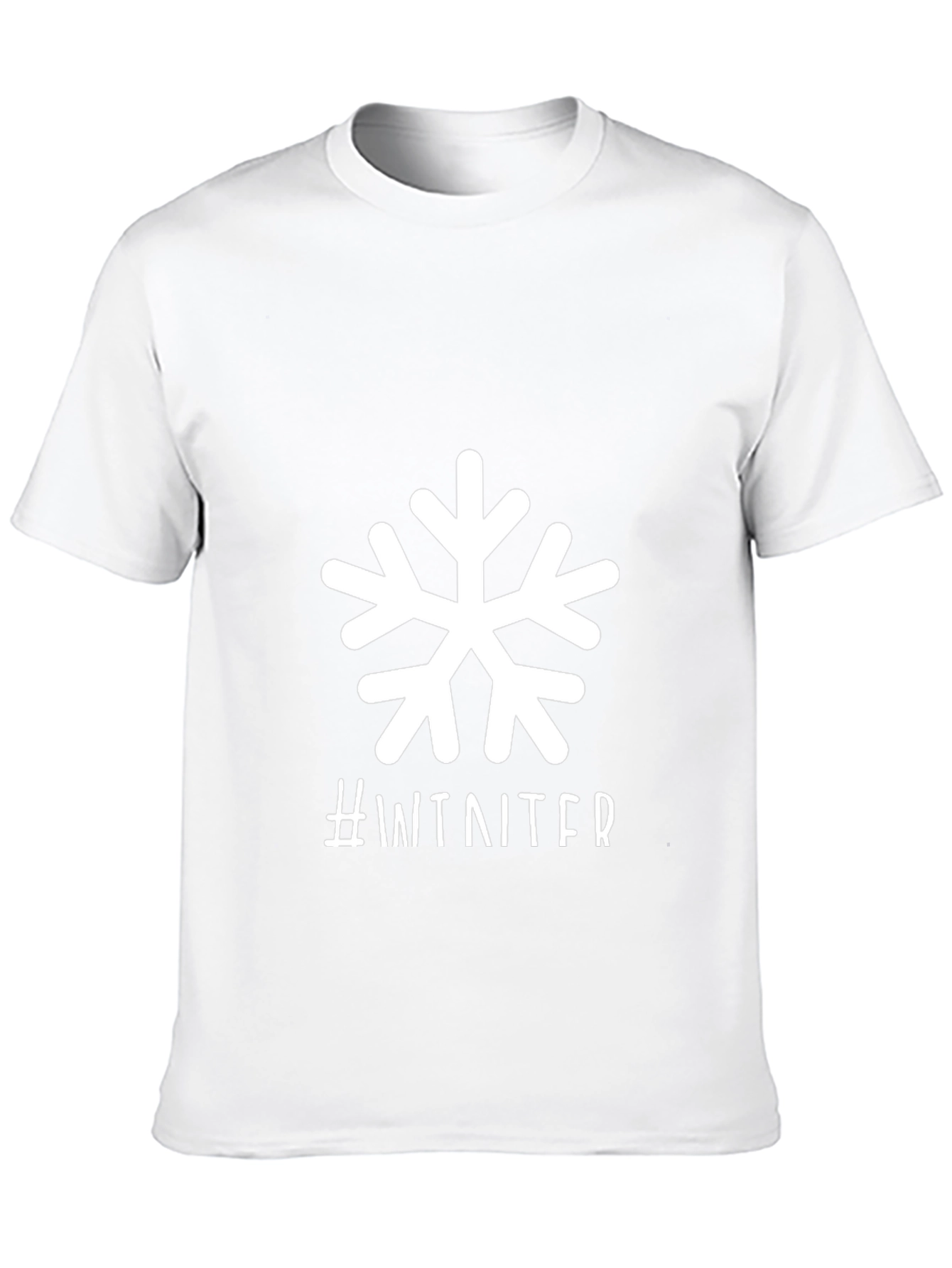 Winter Snowflake Graphic Tee - Black Short Sleeve
