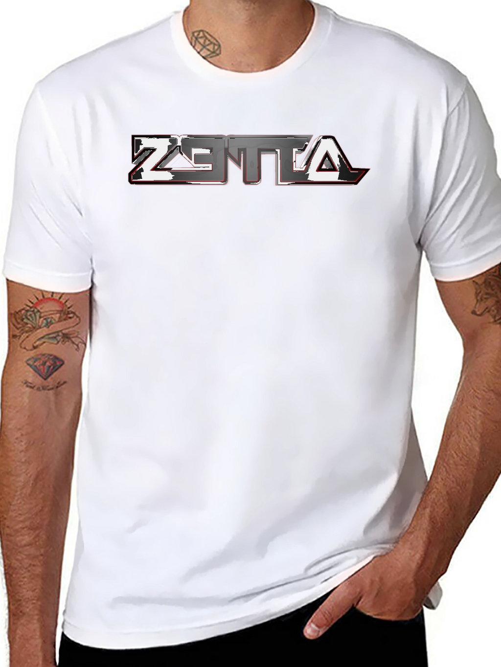 Zetta Graphic Black T-Shirt - Bold Modern Design