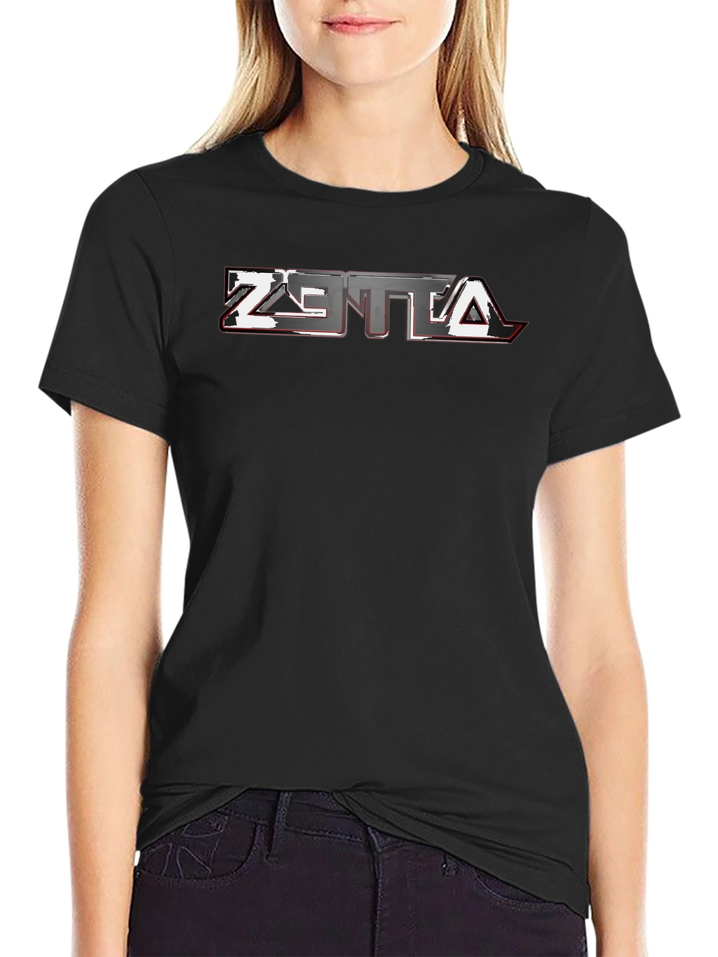 Zetta Graphic Black T-Shirt - Bold Modern Design