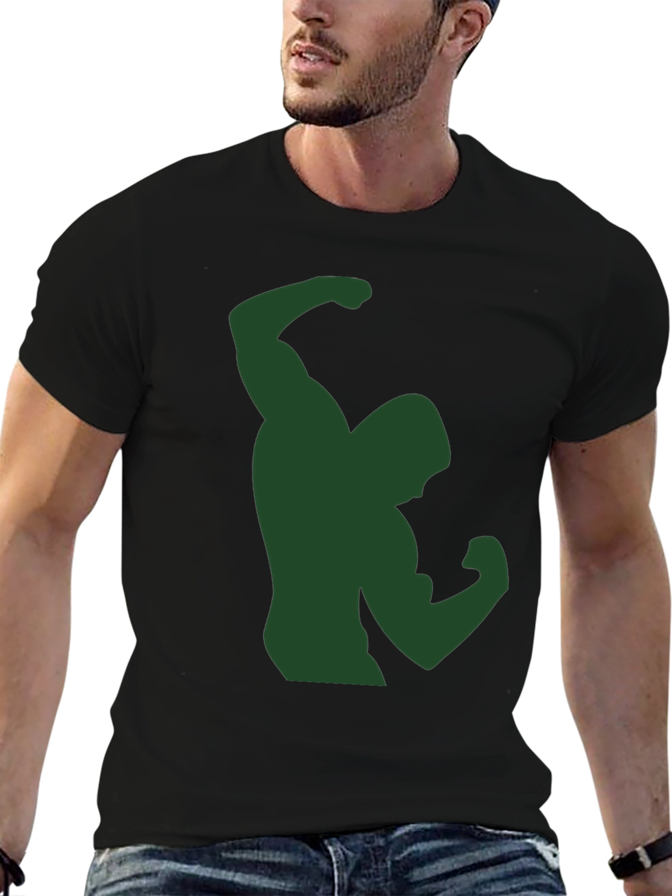 Hulk Graphic Tee - Black Cotton T-Shirt