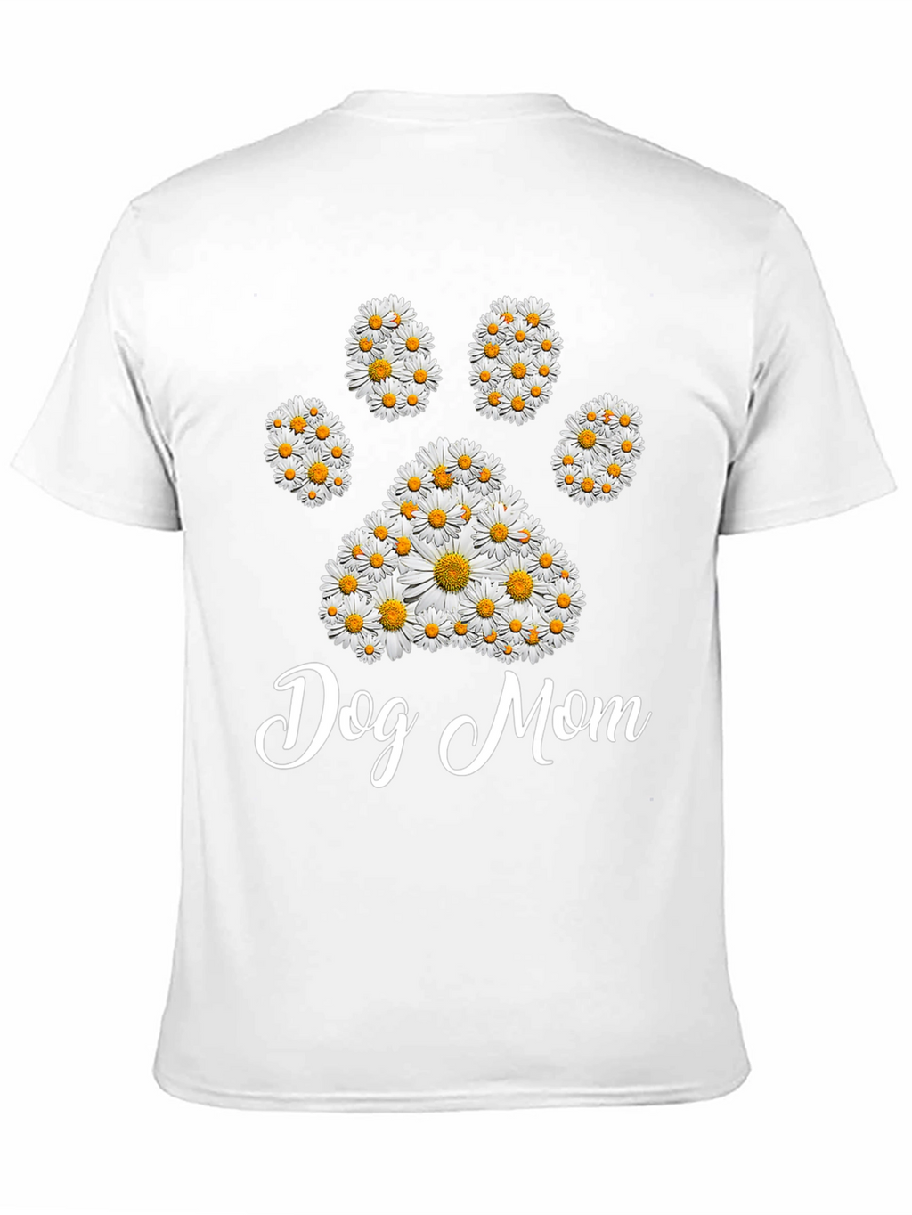 Dog Mom Daisy Paw Print T-Shirt