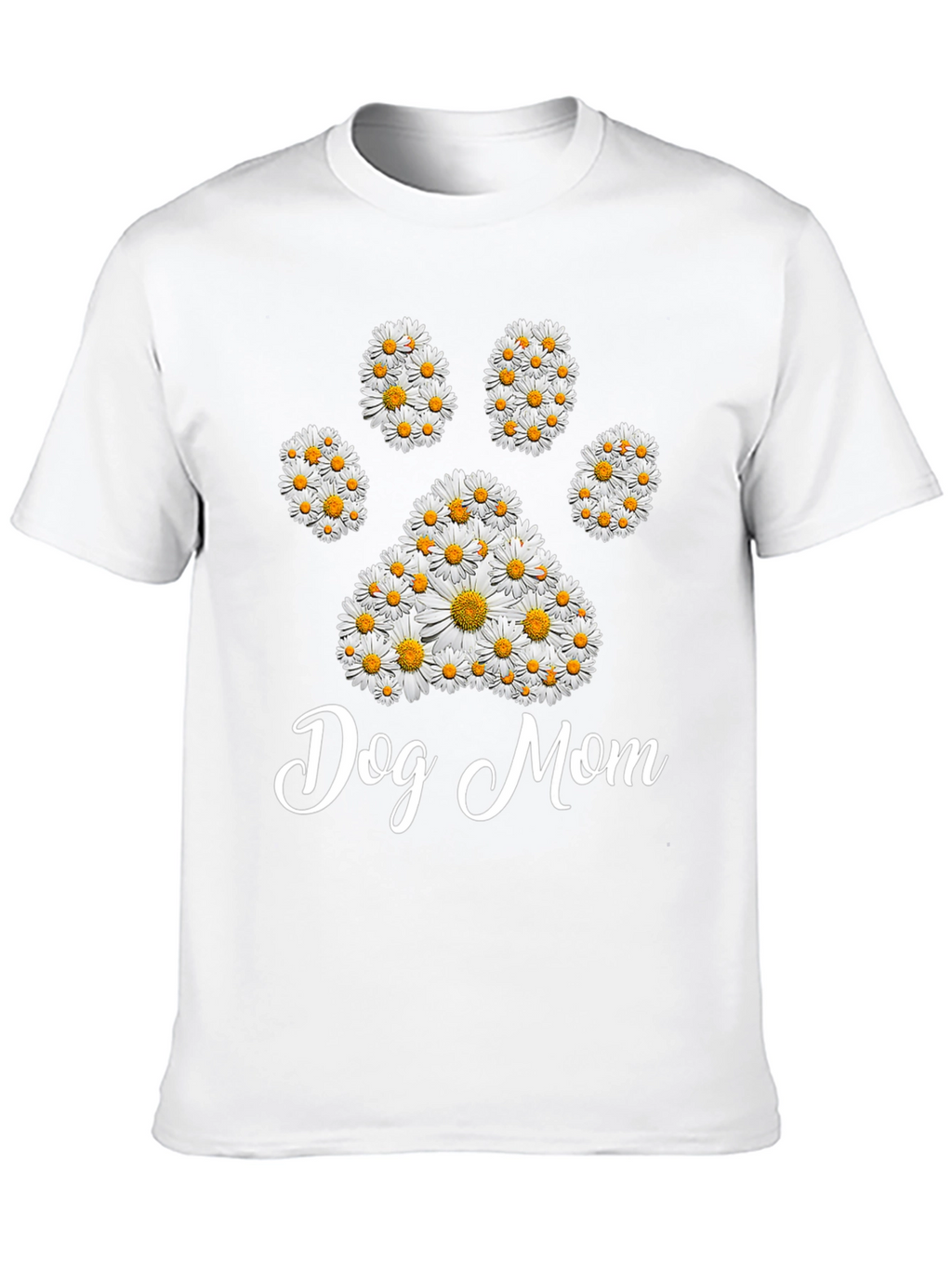 Dog Mom Daisy Paw Print T-Shirt