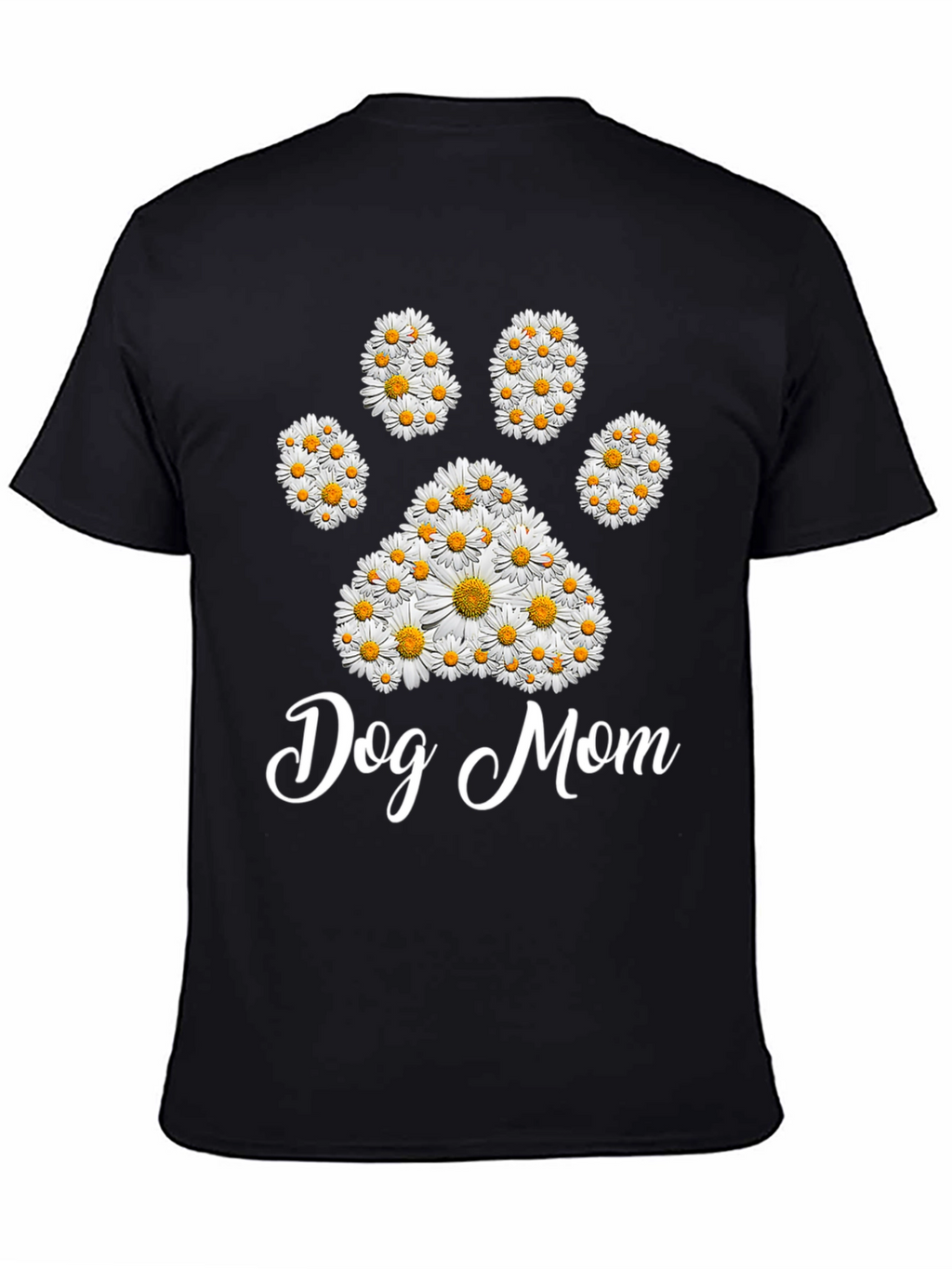 Dog Mom Daisy Paw Print T-Shirt