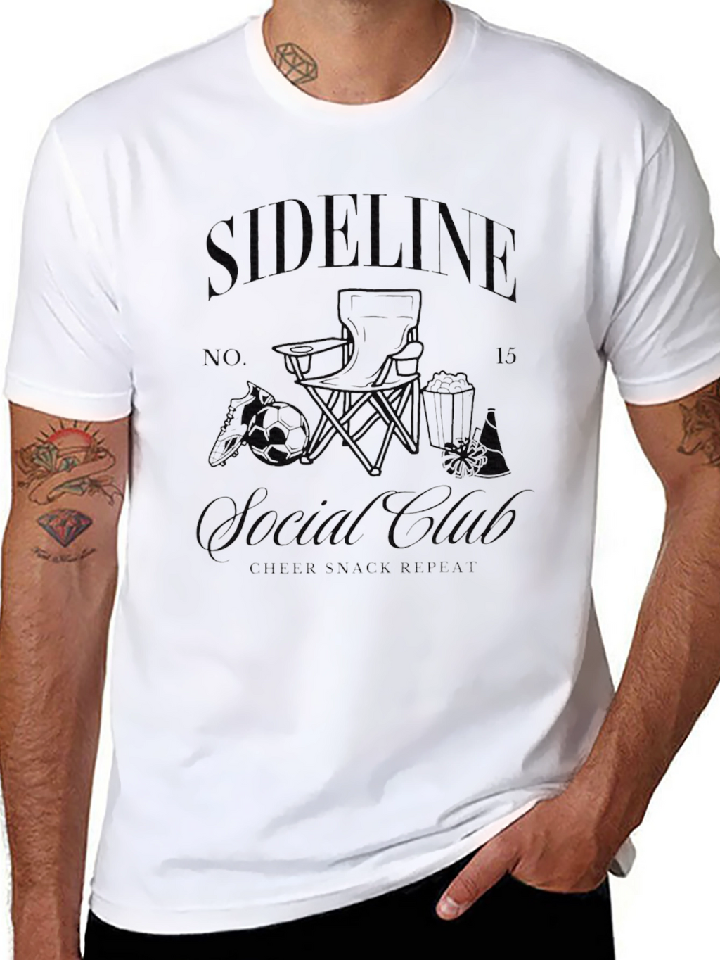 Sideline Casual Club Black T-Shirt