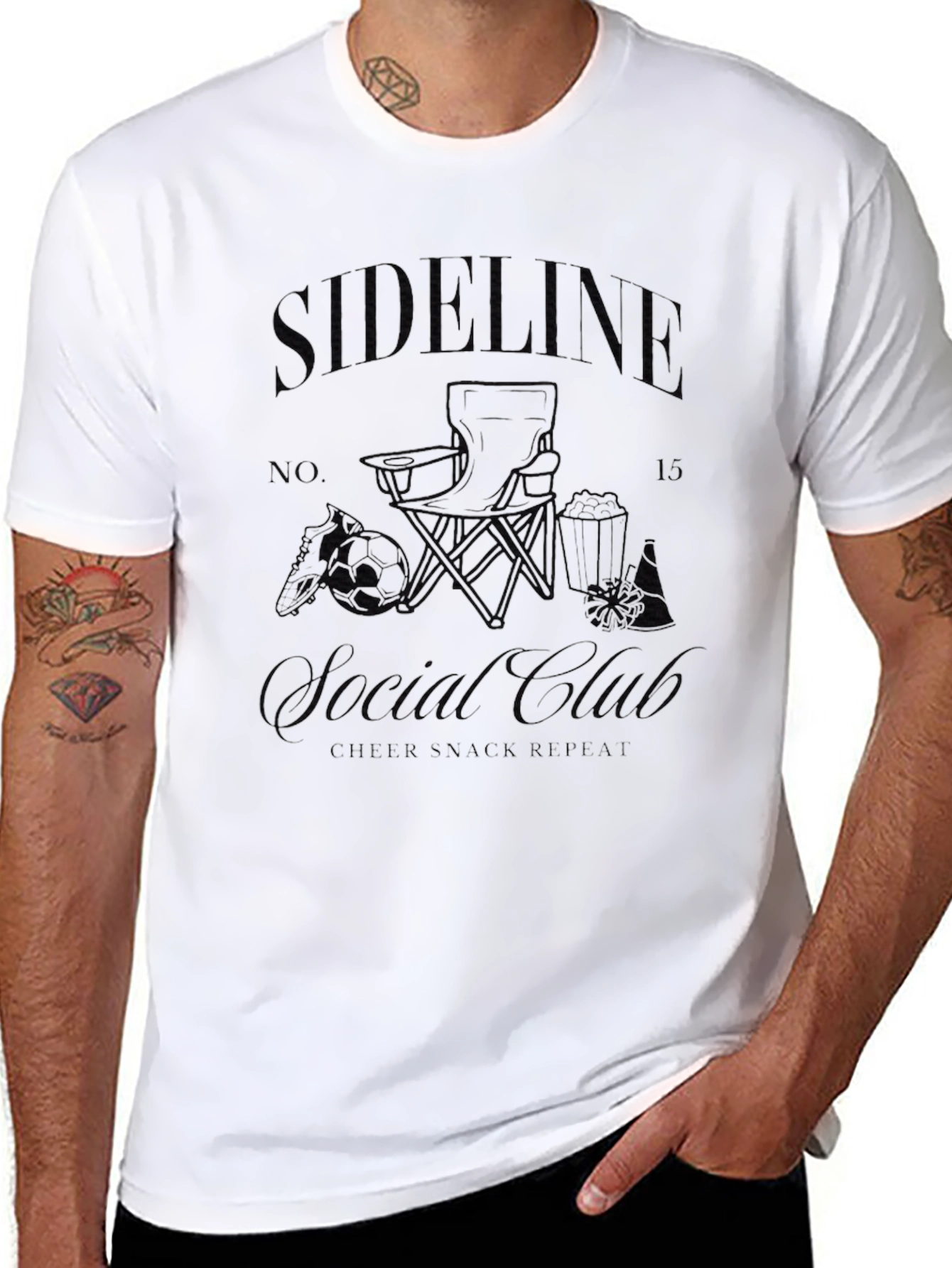 Sideline Casual Club Black T-Shirt