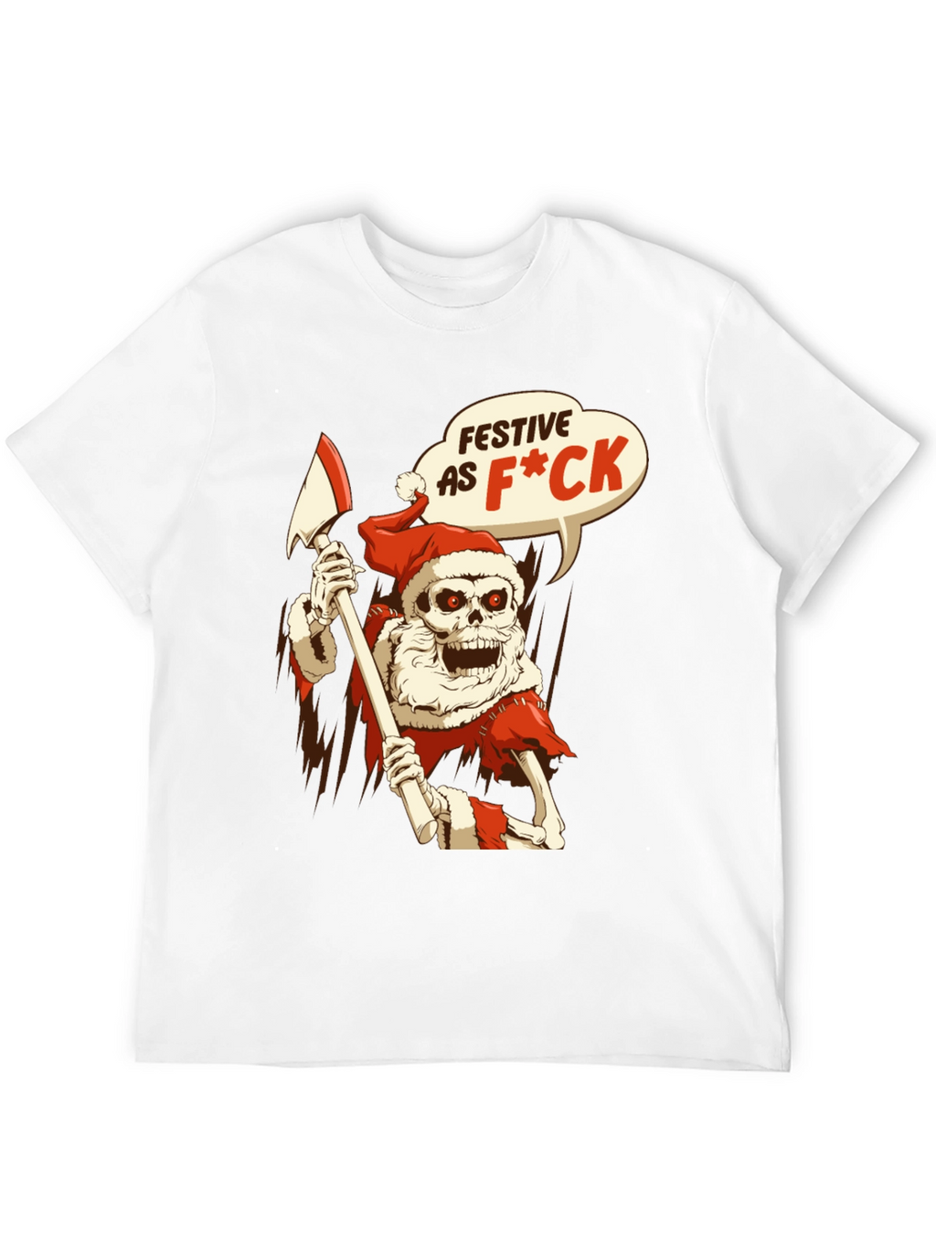 Festive Skeleton Santa T-Shirt