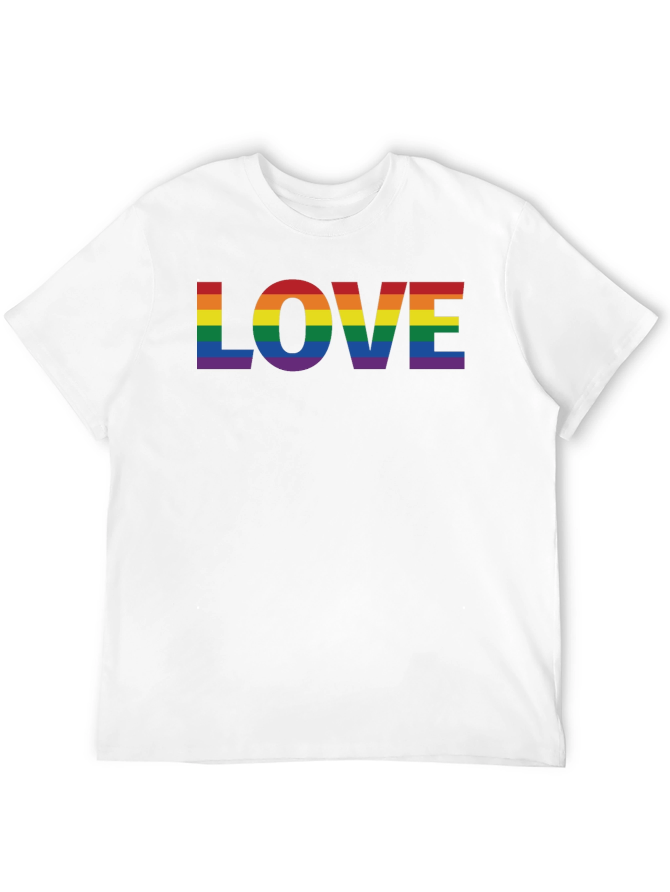 Rainbow LOVE Graphic Black T-Shirt