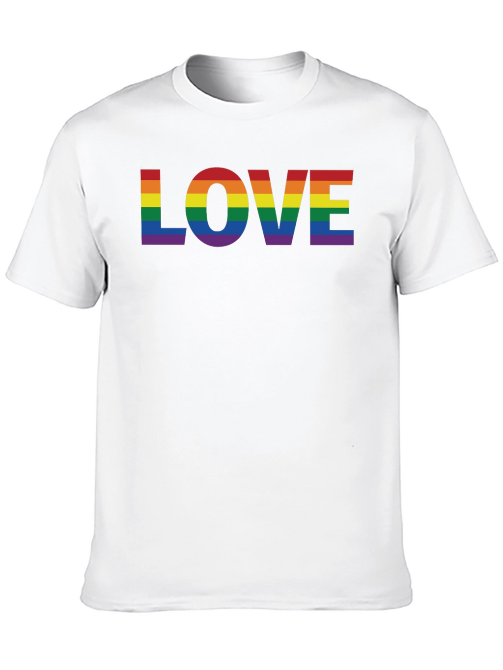Rainbow LOVE Graphic Black T-Shirt