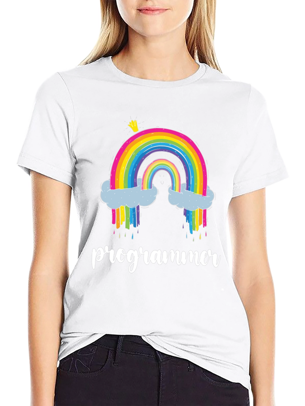 Rainbow Programmer T-Shirt - Coding Humor Tee