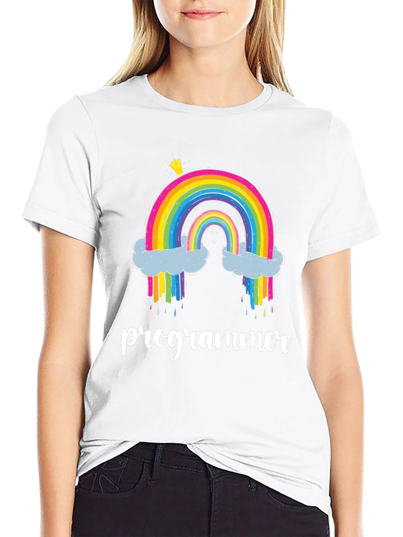Rainbow Programmer T-Shirt - Coding Humor Tee