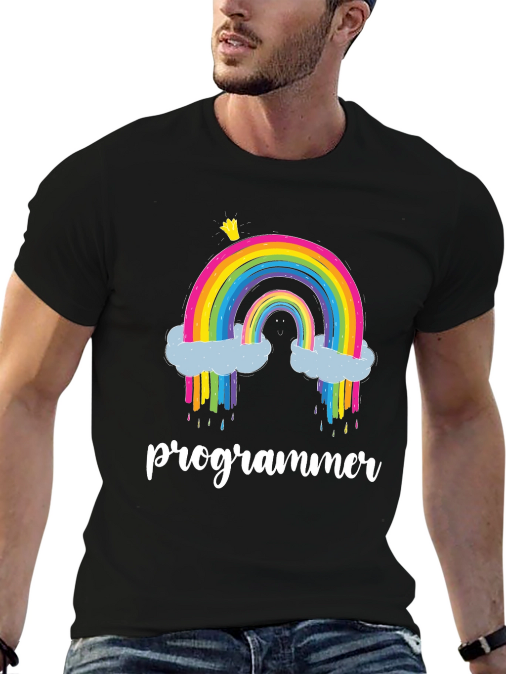 Rainbow Programmer T-Shirt - Coding Humor Tee