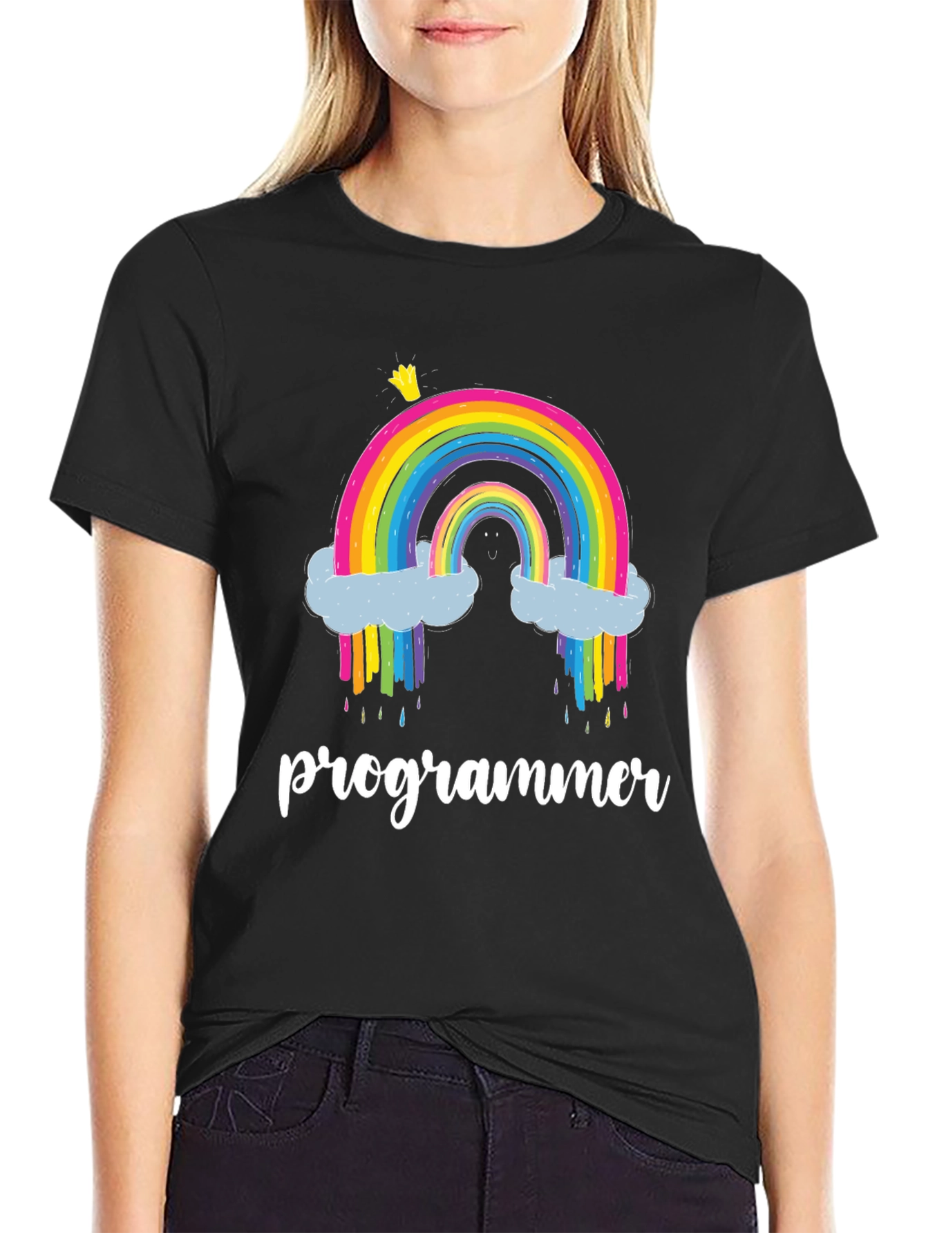 Rainbow Programmer T-Shirt - Coding Humor Tee