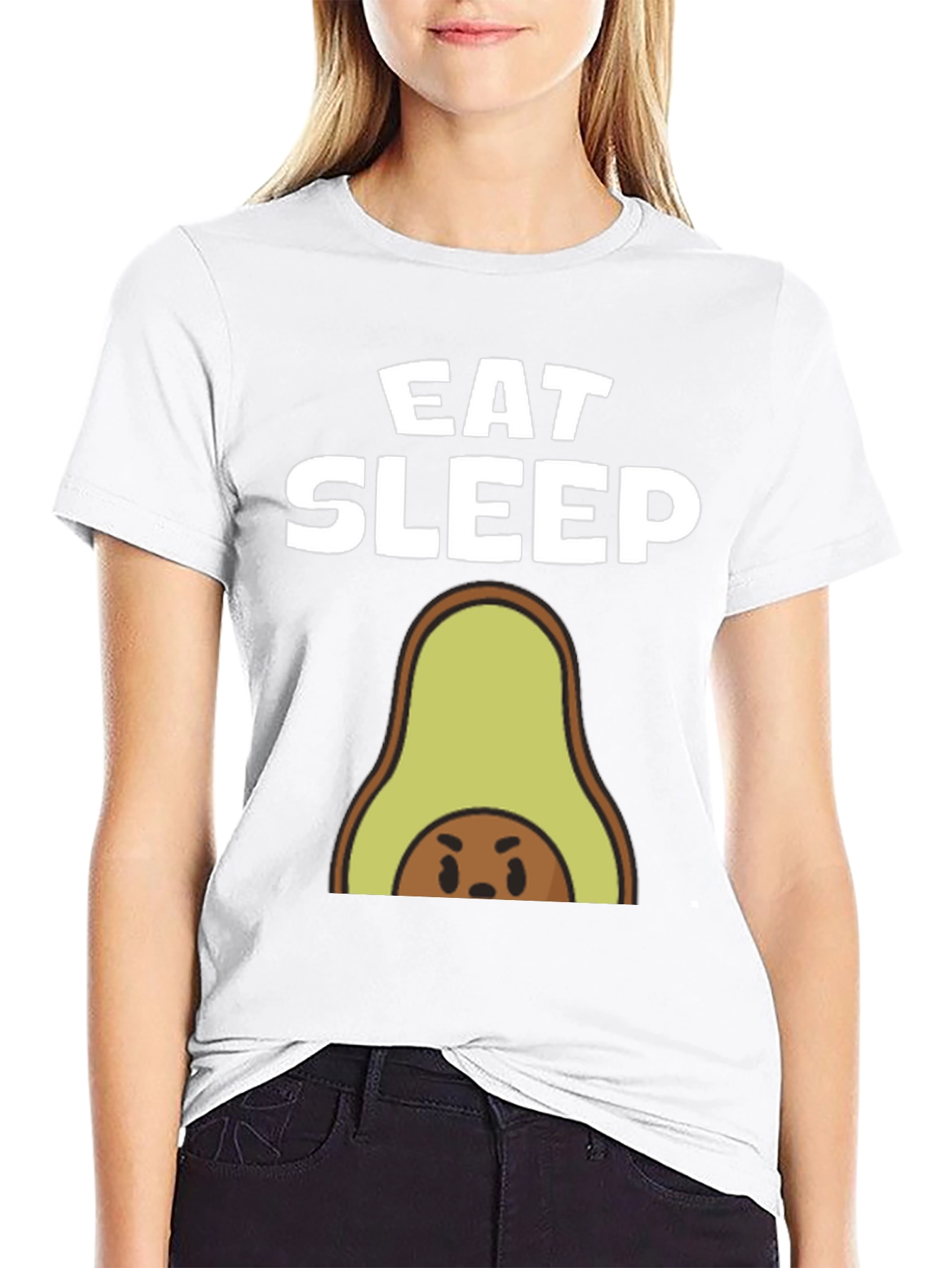 Eat Sleep Avocado T-Shirt - Funny Foodie Tee