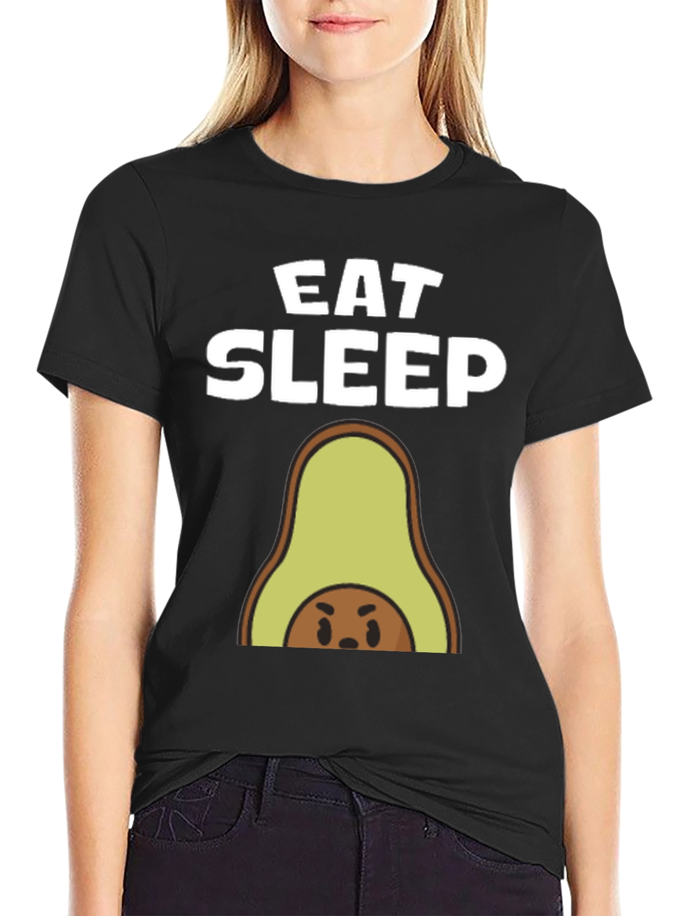 Eat Sleep Avocado T-Shirt - Funny Foodie Tee