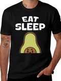 Eat Sleep Avocado T-Shirt - Funny Foodie Tee