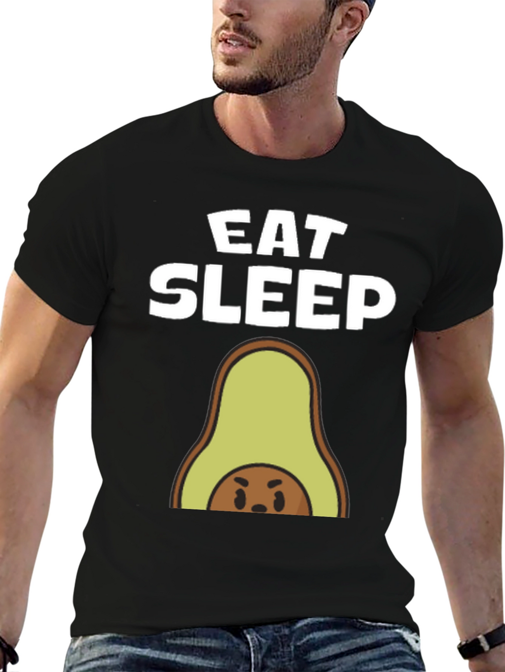 Eat Sleep Avocado T-Shirt - Funny Foodie Tee
