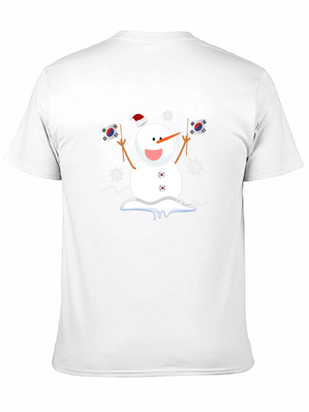 South Korea Flag Snowman Graphic Tee