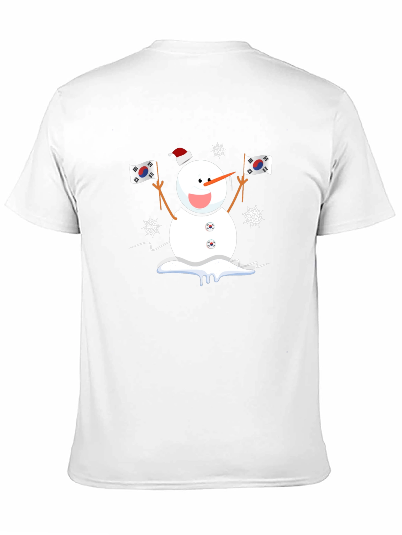 South Korea Flag Snowman Graphic Tee