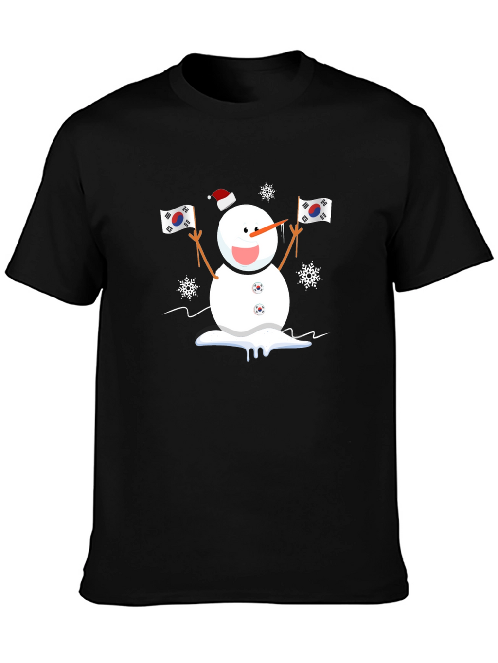 South Korea Flag Snowman Graphic Tee