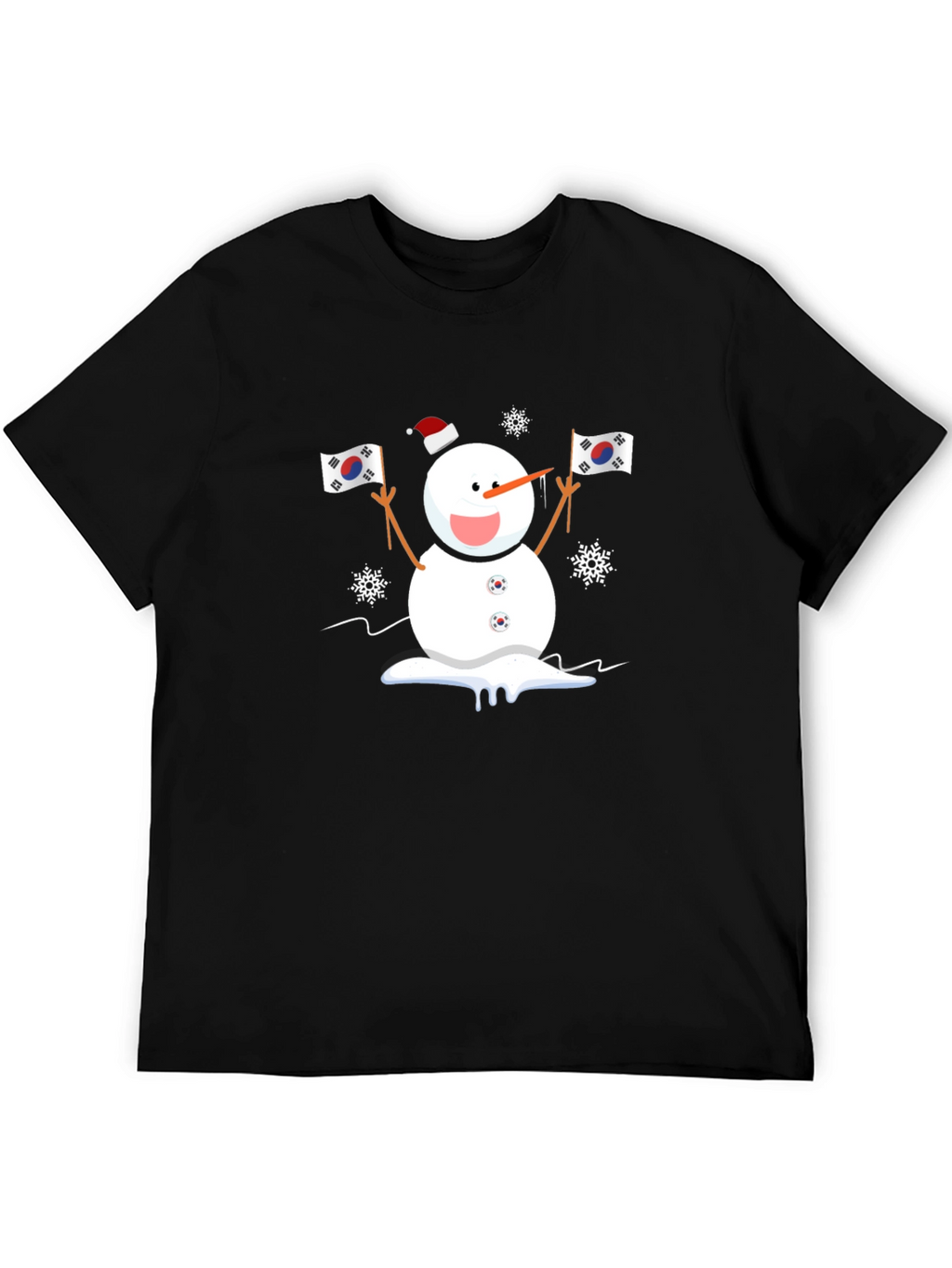 South Korea Flag Snowman Graphic Tee