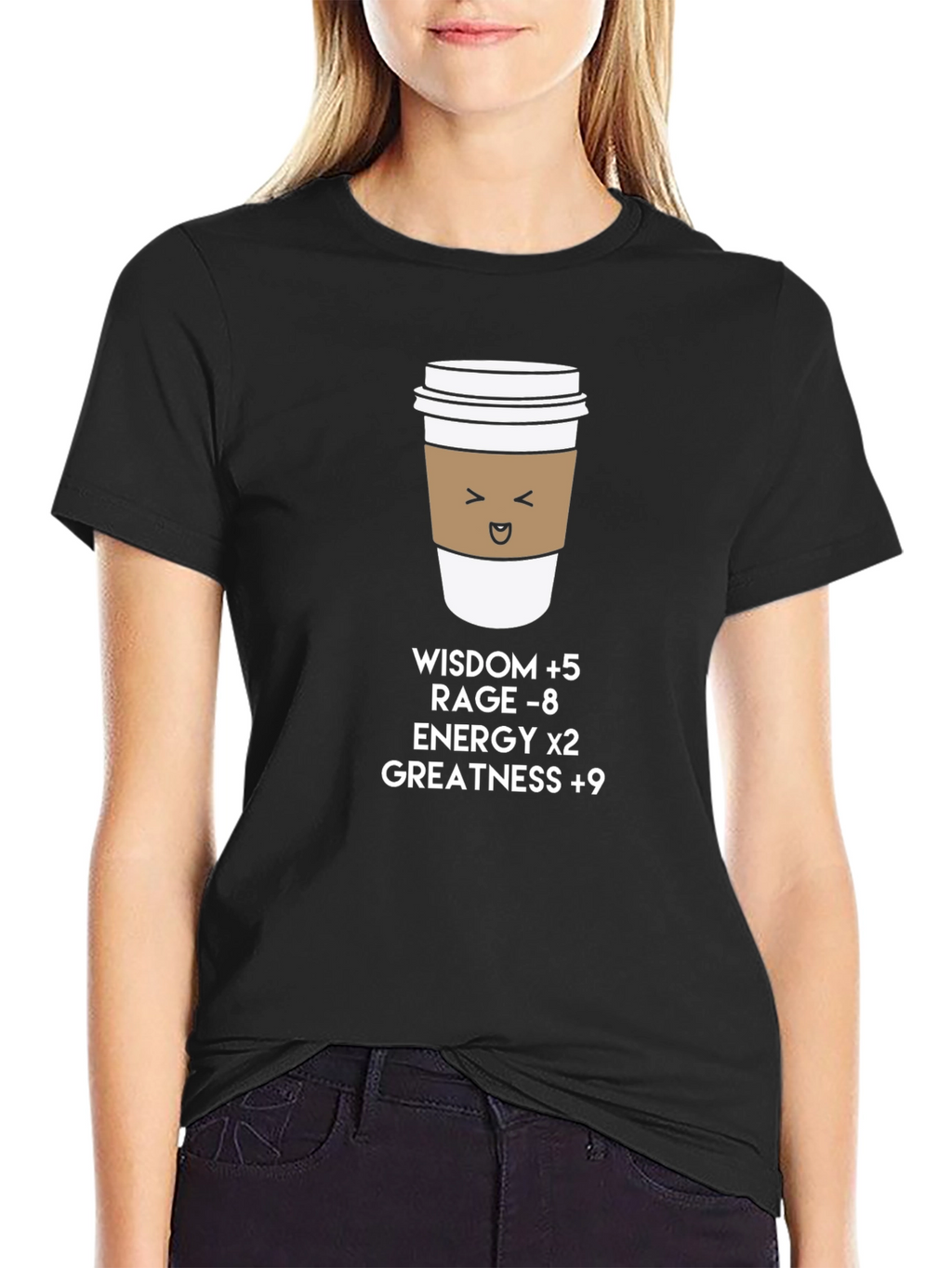 Coffee Buff T-Shirt: Wisdom Energy Greatness