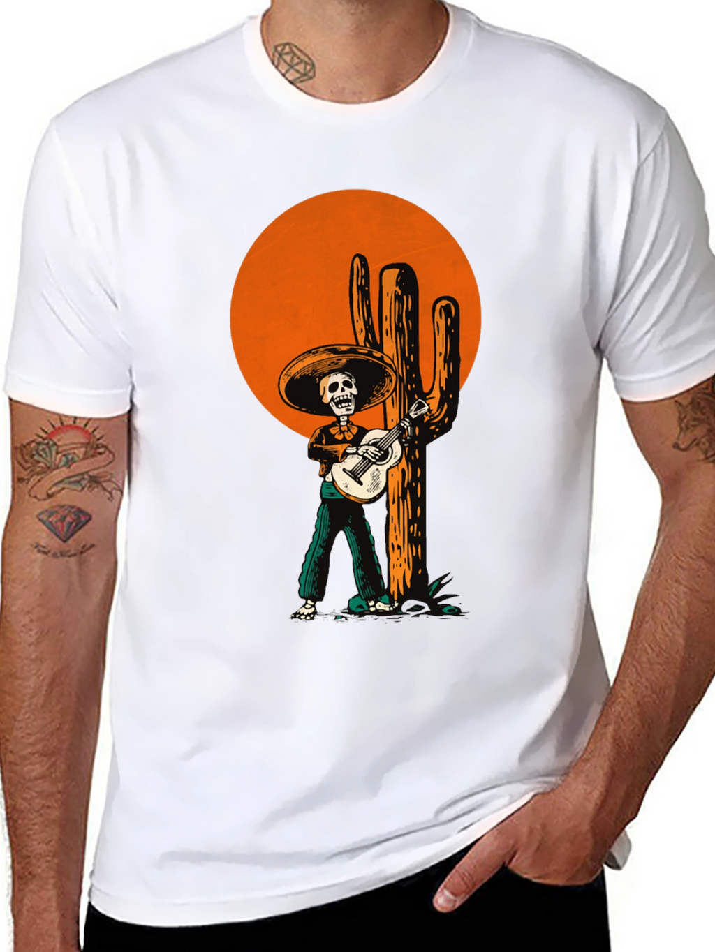 Mariachi Skeleton T-Shirt - Dia de los Muertos
