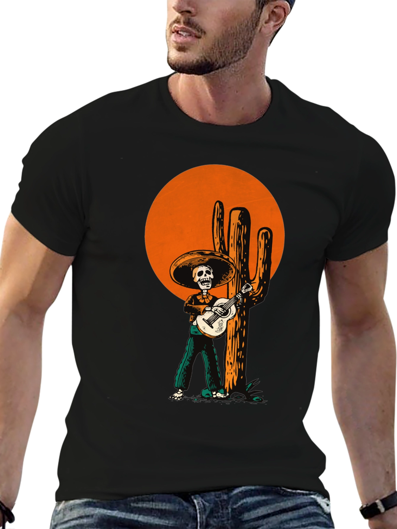 Mariachi Skeleton T-Shirt - Dia de los Muertos