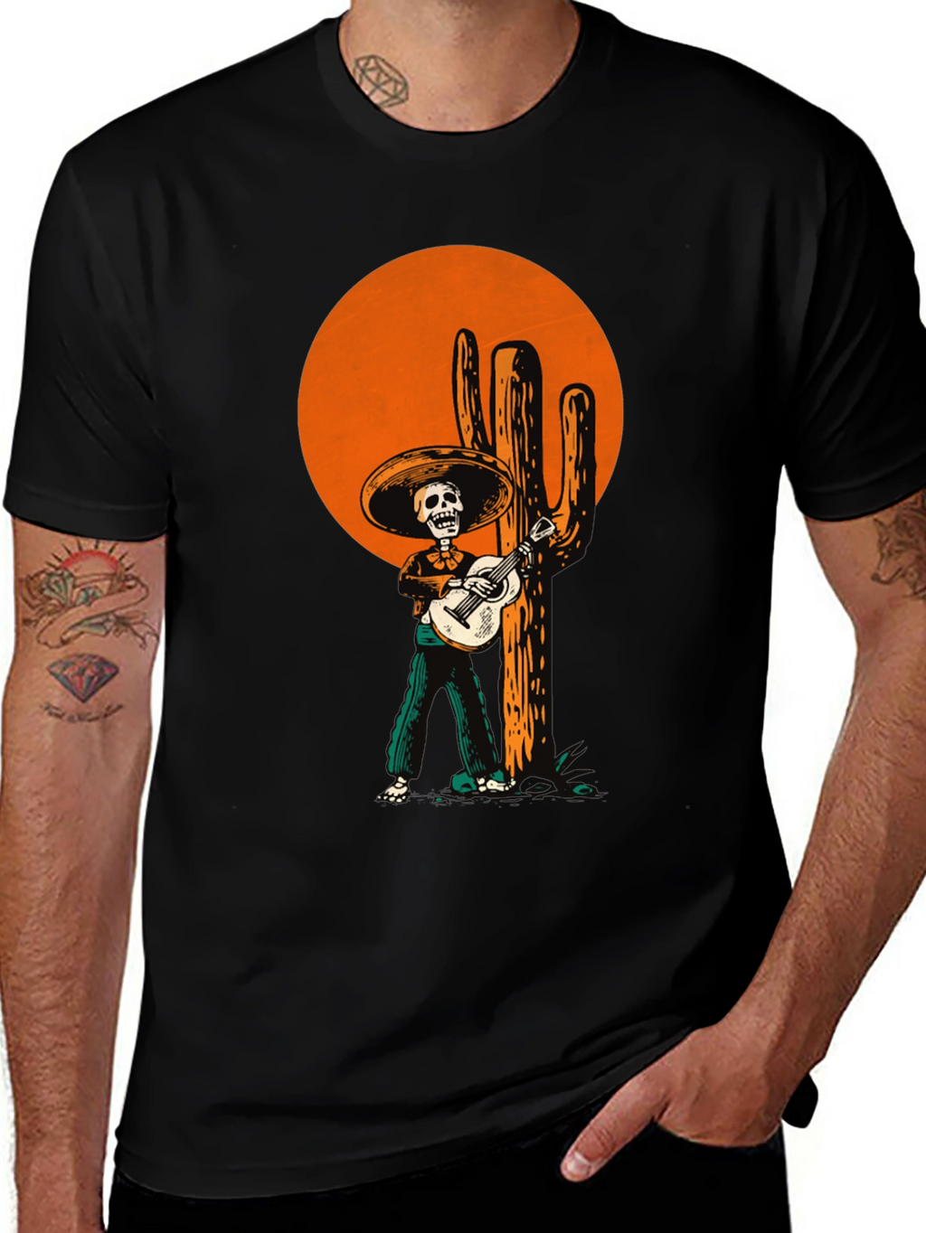 Mariachi Skeleton T-Shirt - Dia de los Muertos