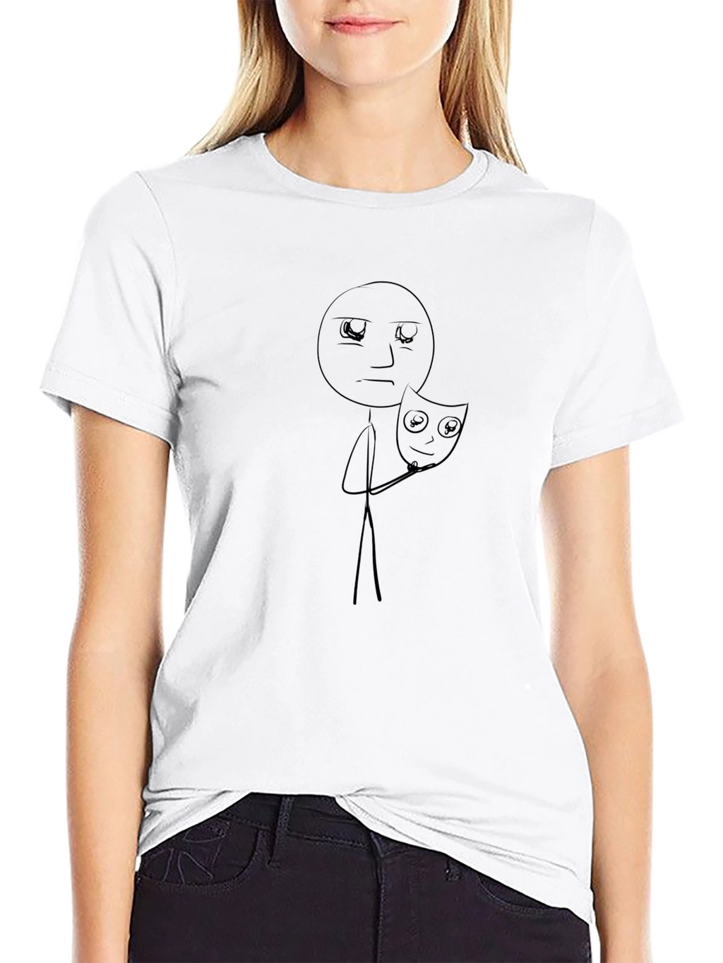 Masked Emotions Graphic Tee - Black