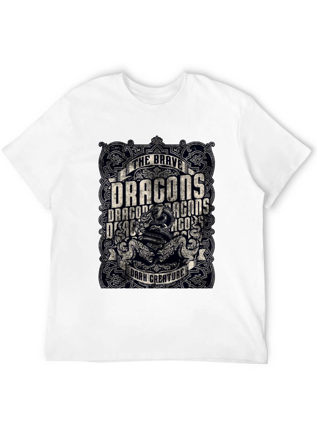 Brave Dragons Dark Creature Graphic Tee