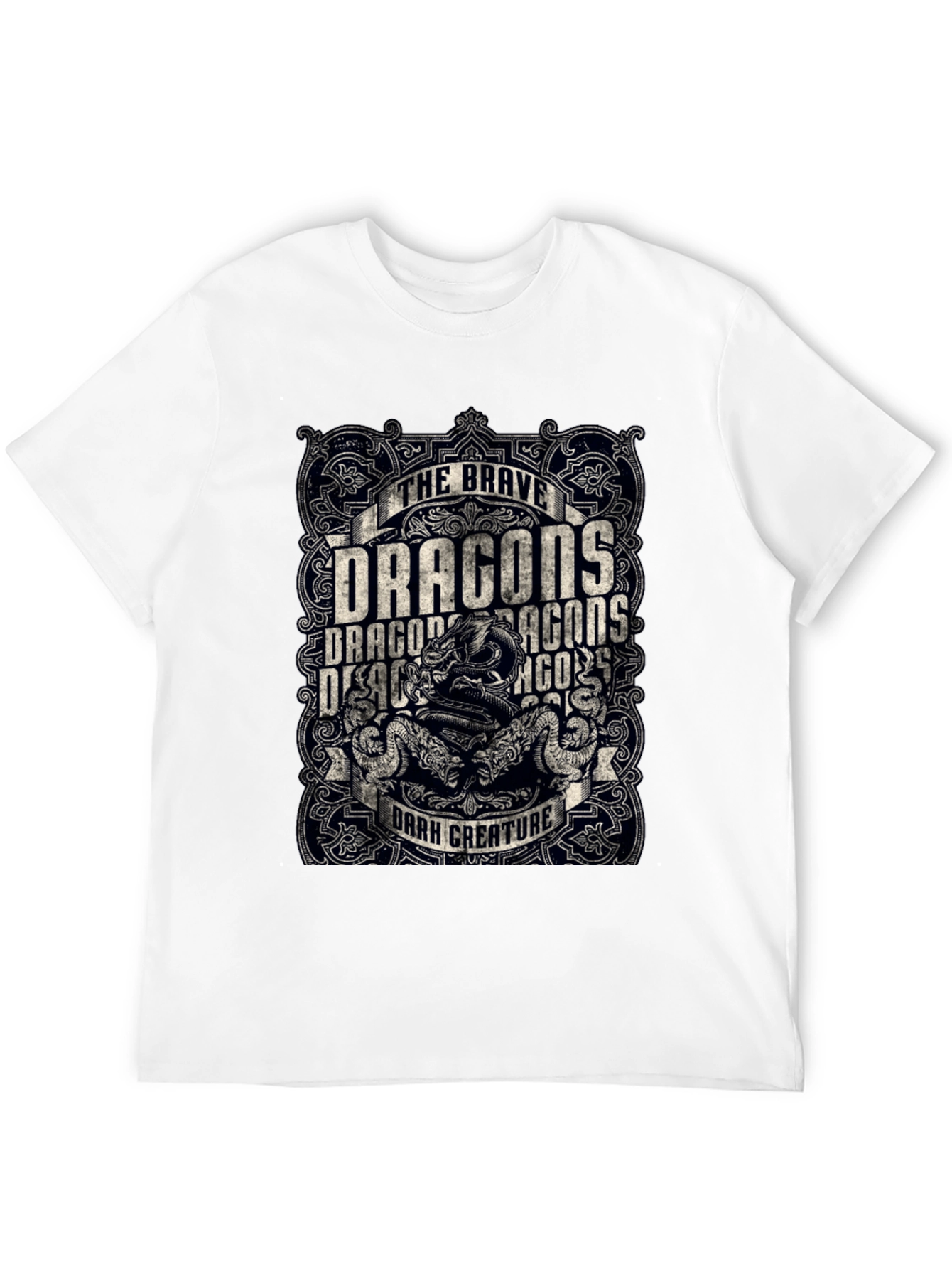Brave Dragons Dark Creature Graphic Tee