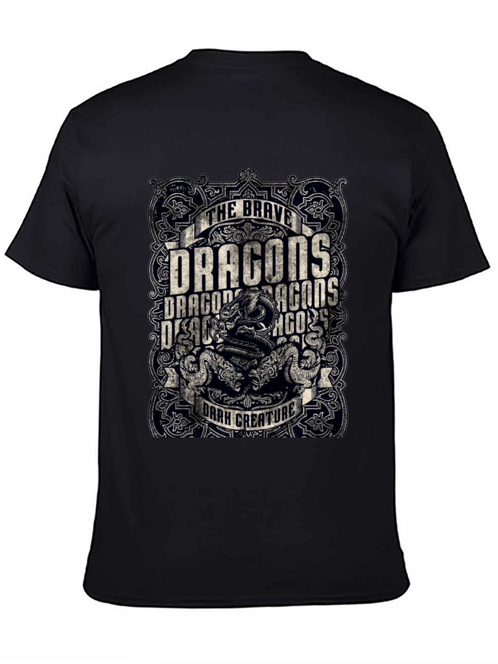 Brave Dragons Dark Creature Graphic Tee