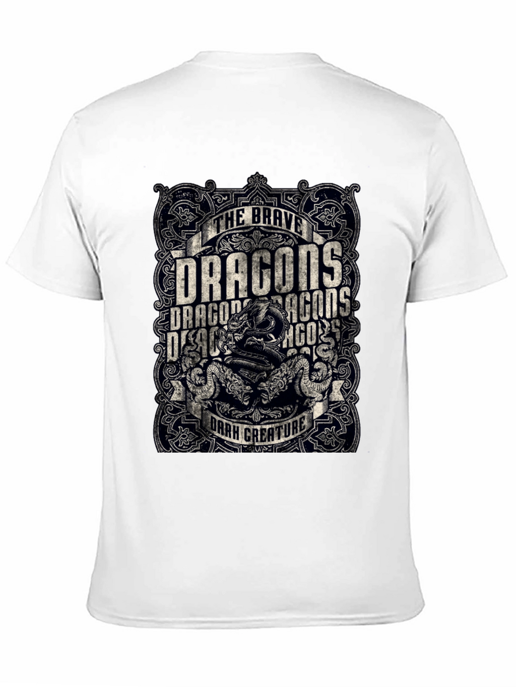 Brave Dragons Dark Creature Graphic Tee