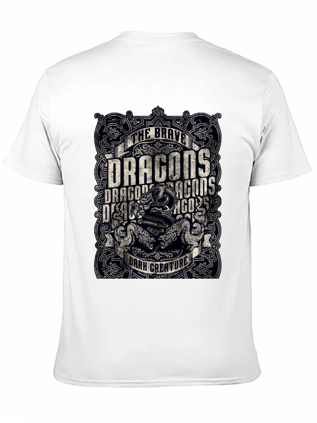 Brave Dragons Dark Creature Graphic Tee