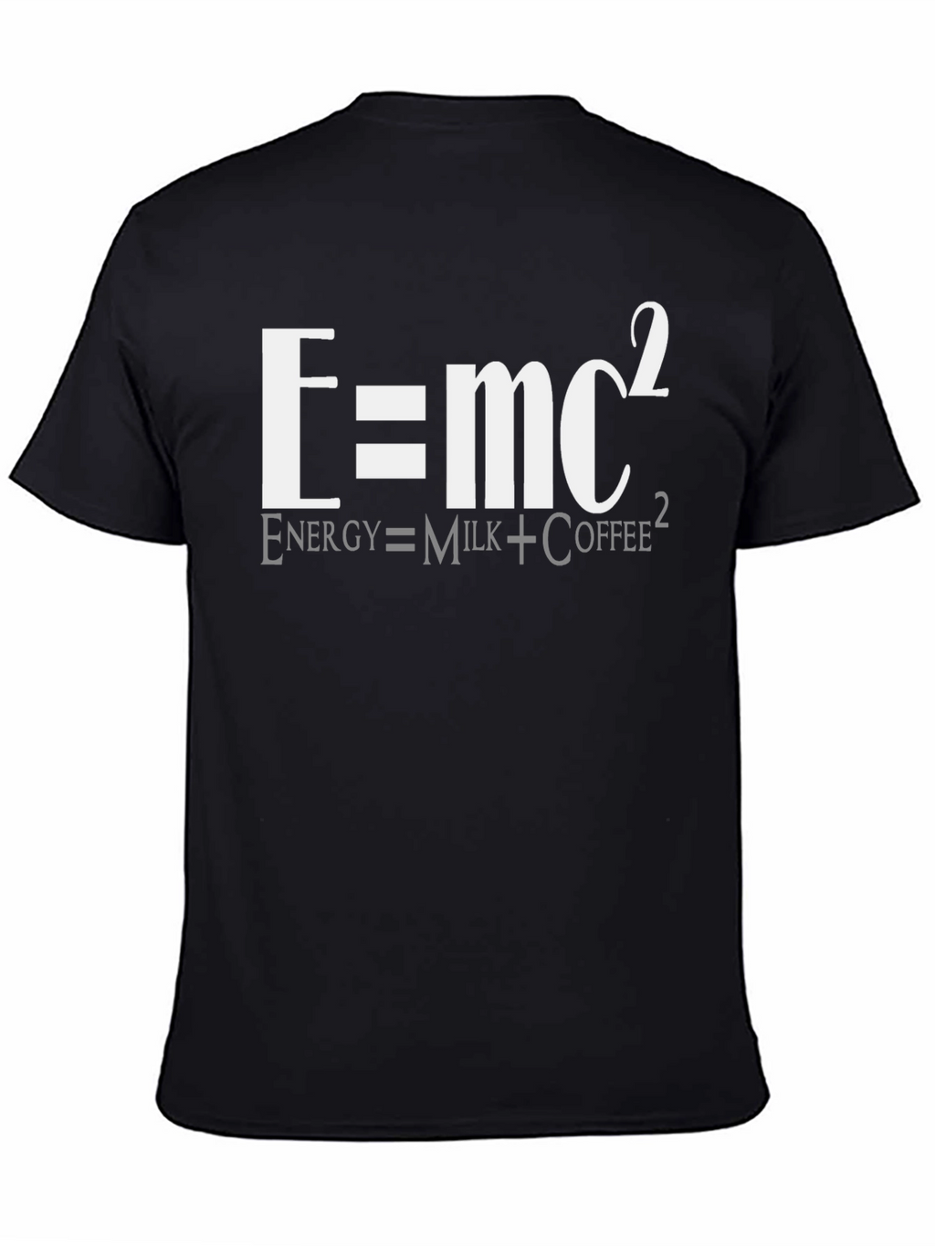 E=mc2 Funny Coffee T-Shirt - Milk Energy Equation Tee