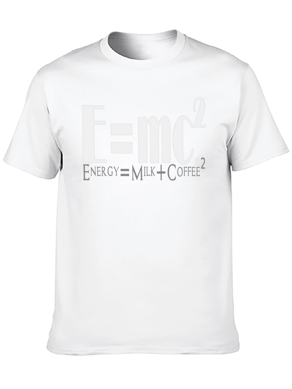 E=mc2 Funny Coffee T-Shirt - Milk Energy Equation Tee