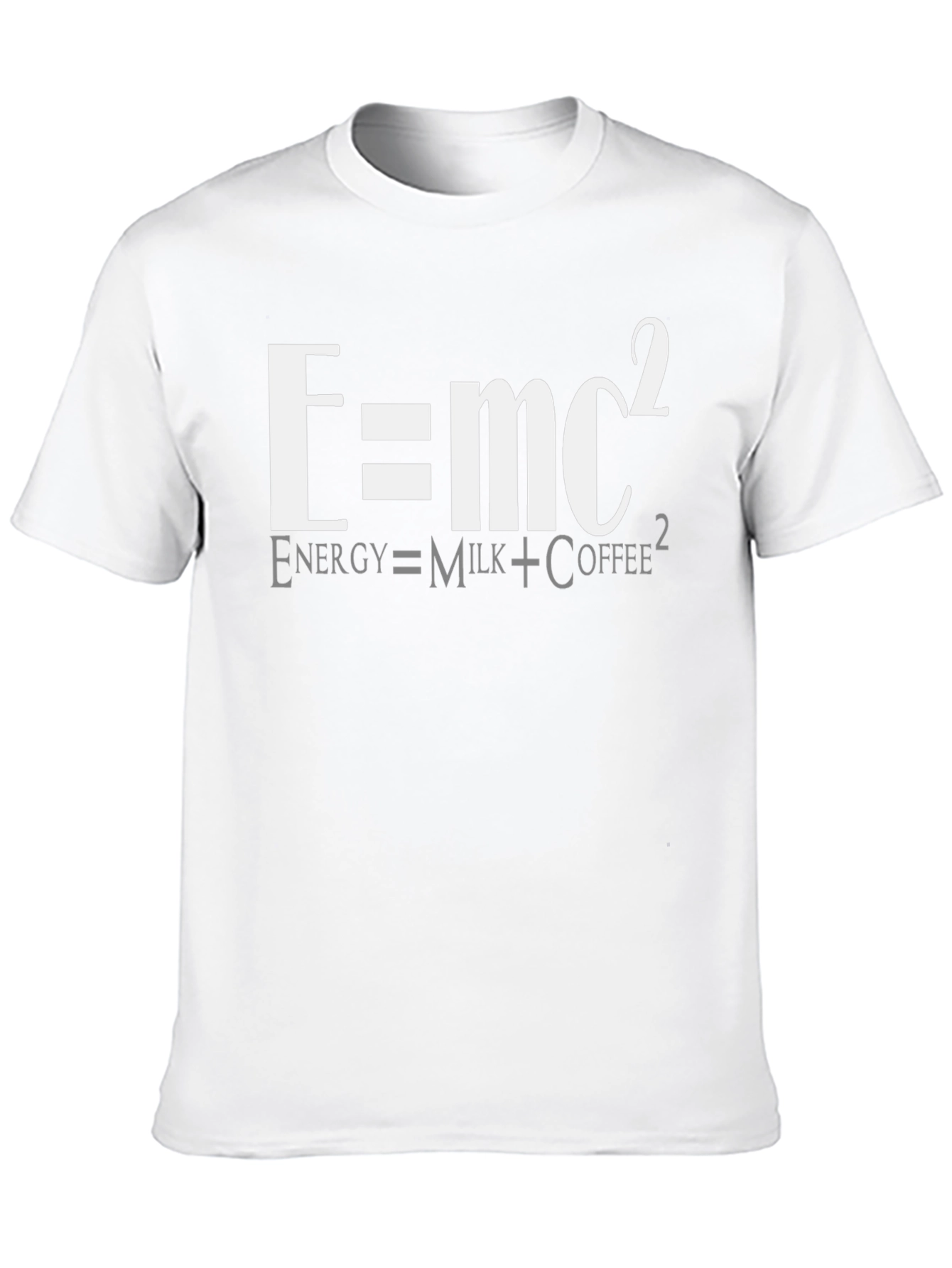 E=mc2 Funny Coffee T-Shirt - Milk Energy Equation Tee
