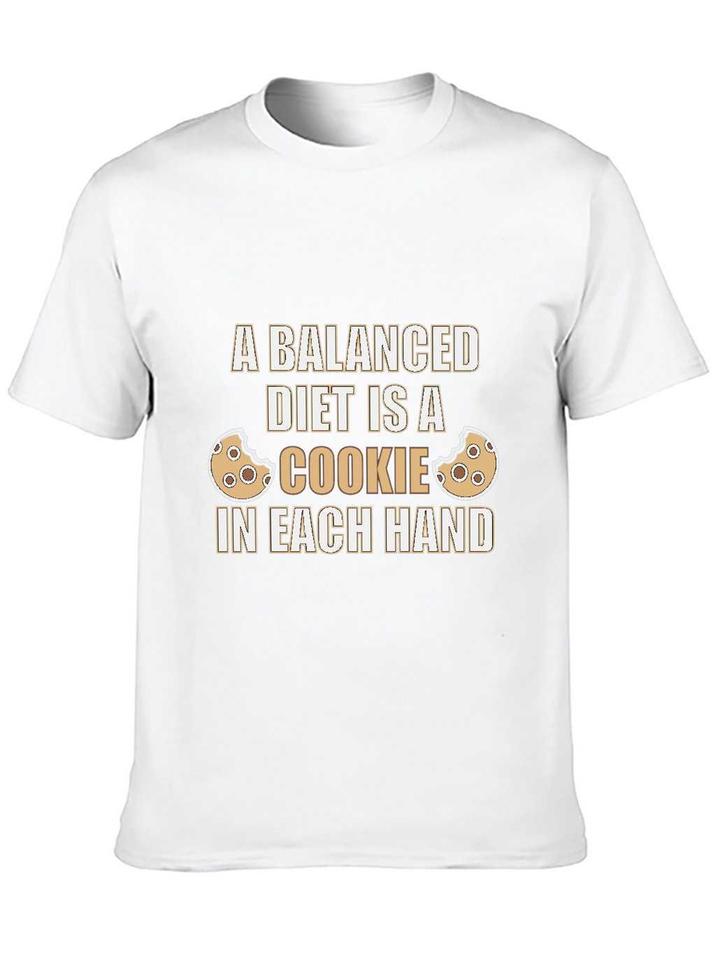 Funny Balanced Diet Cookie Graphic T-Shirt