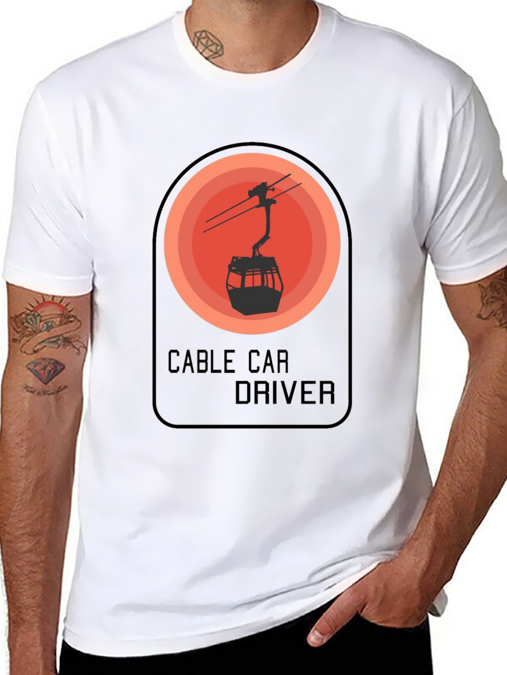 Cable Car Driver Graphic T-Shirt