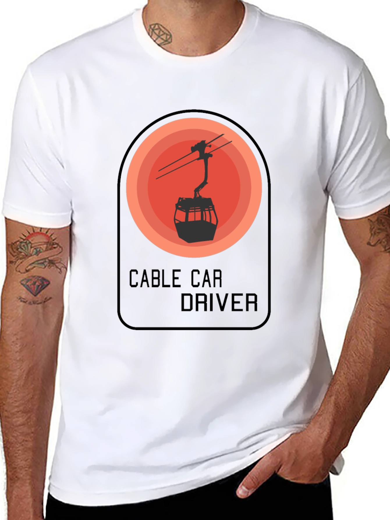 Cable Car Driver Graphic T-Shirt