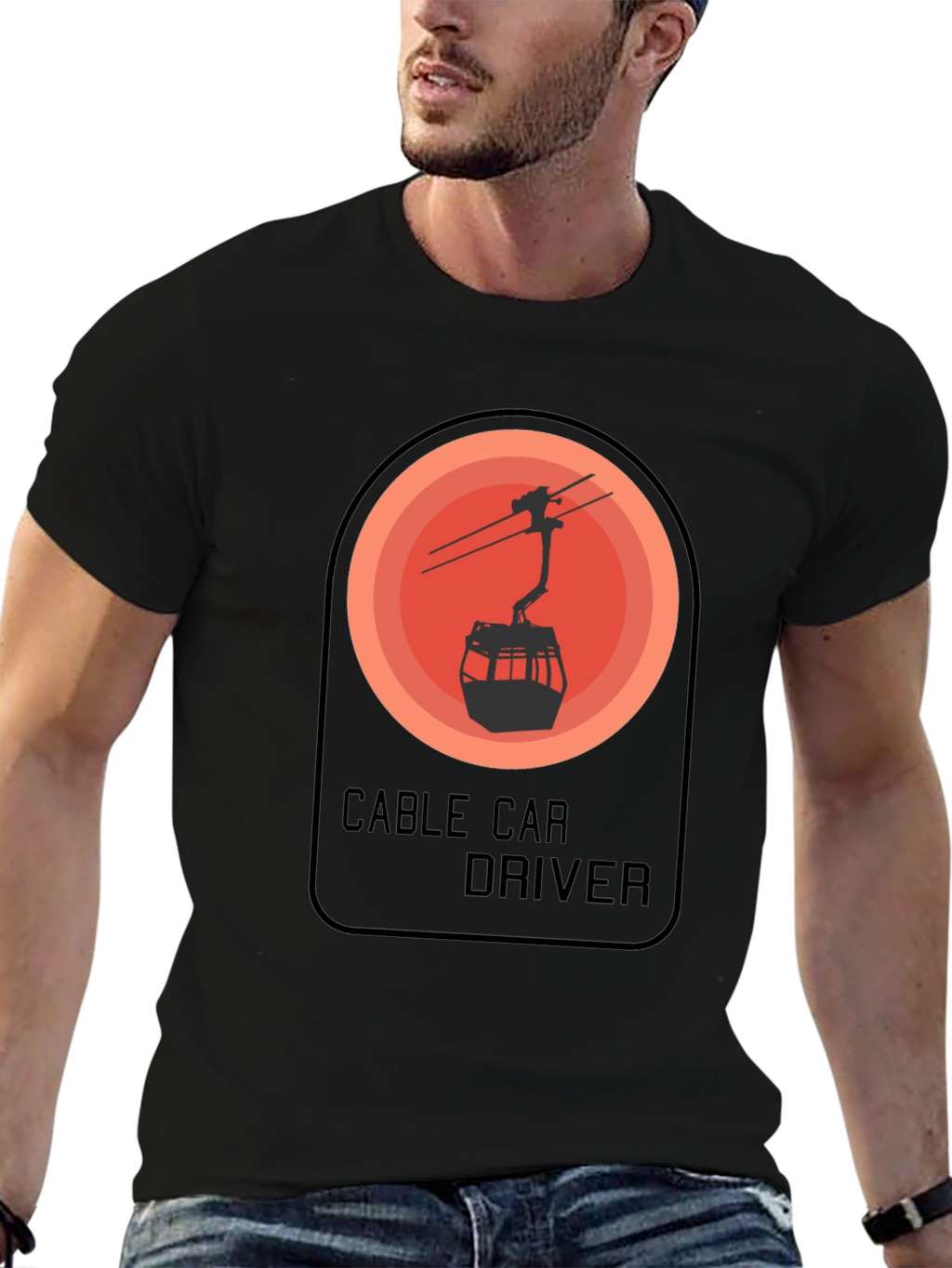 Cable Car Driver Graphic T-Shirt