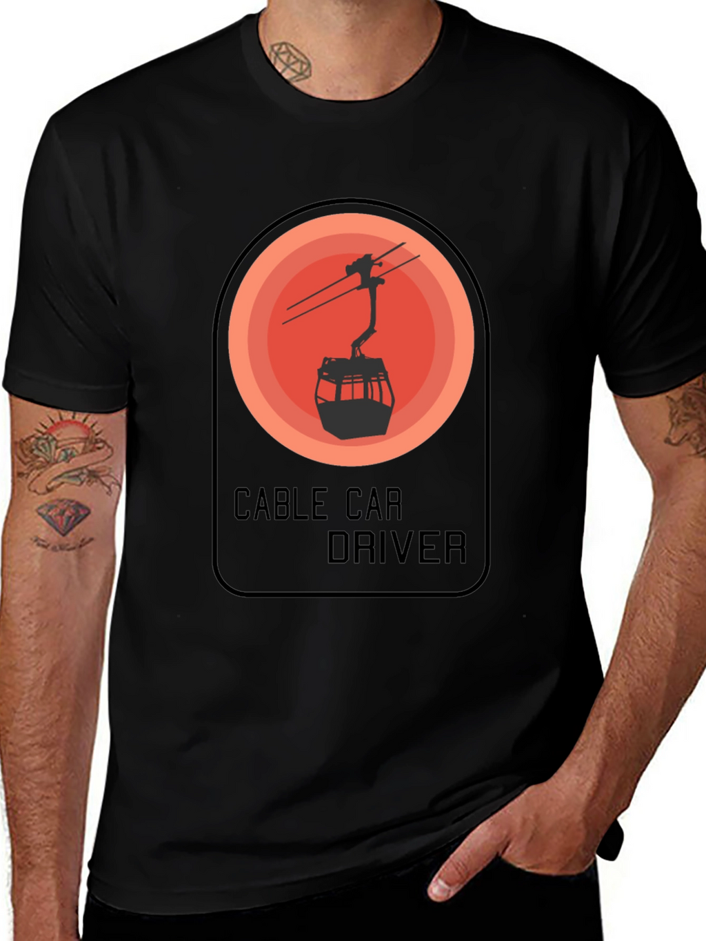 Cable Car Driver Graphic T-Shirt