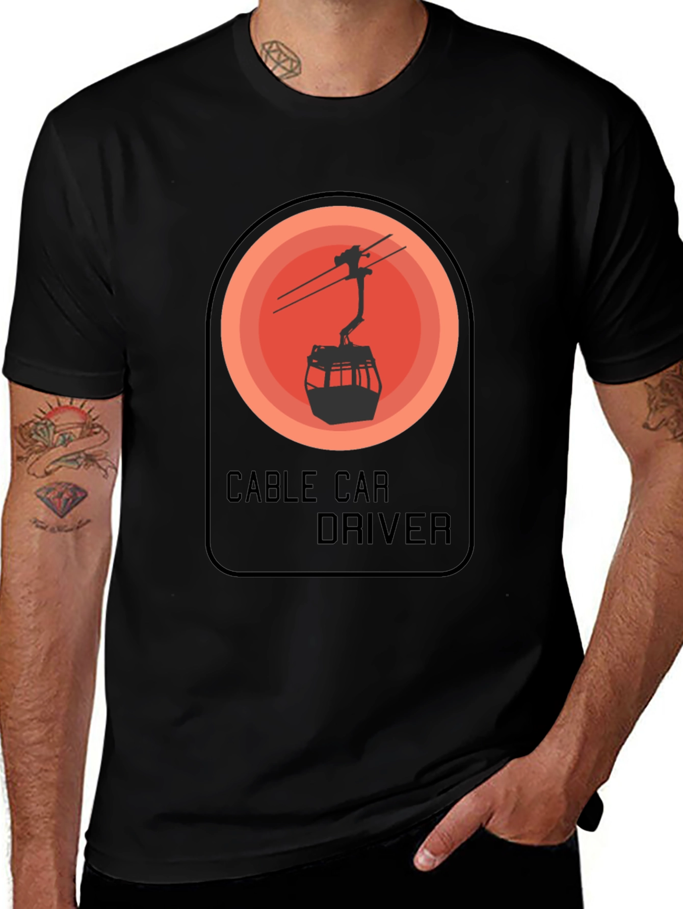Cable Car Driver Graphic T-Shirt