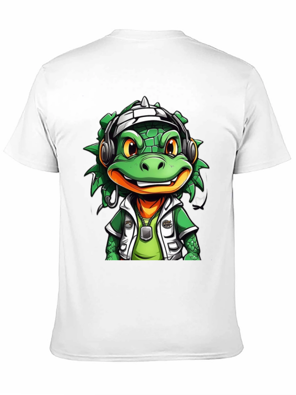 Cool Cartoon Lizard Graphic T-Shirt